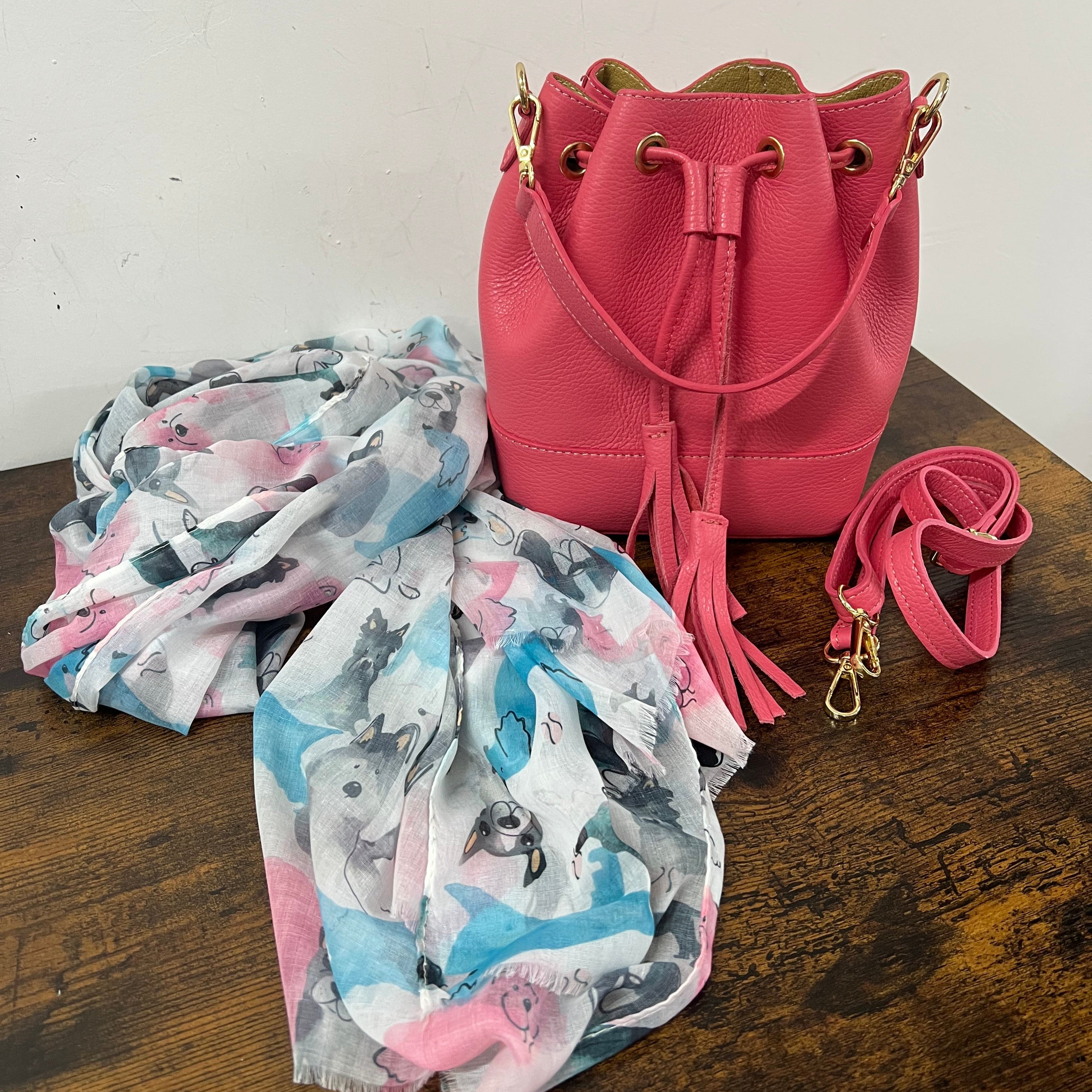 Sacchetto frange mini rose gothic e pashmina dog