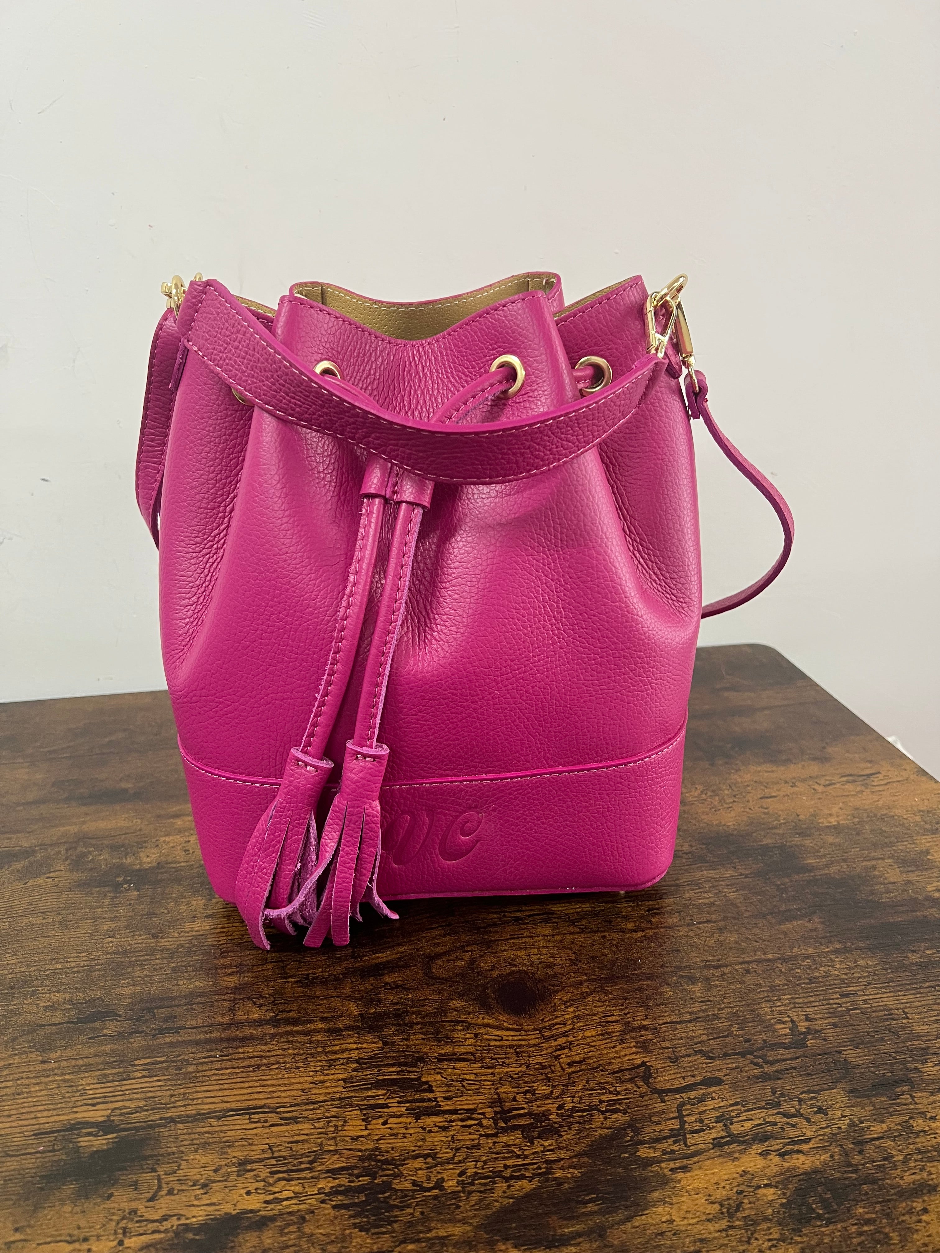 Sacchetto frange maxi fucsia