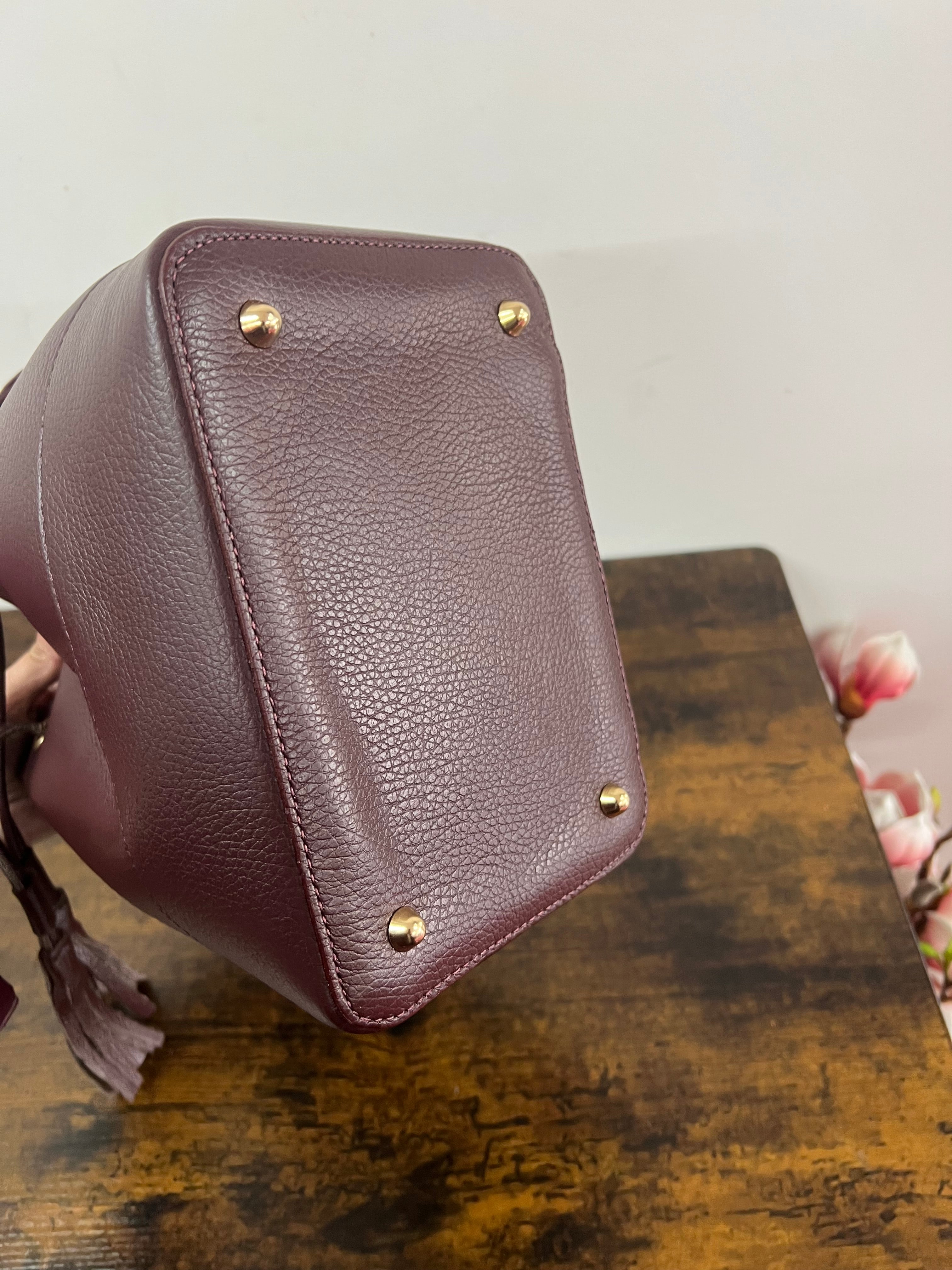 Sacchetto frange maxi bordeaux