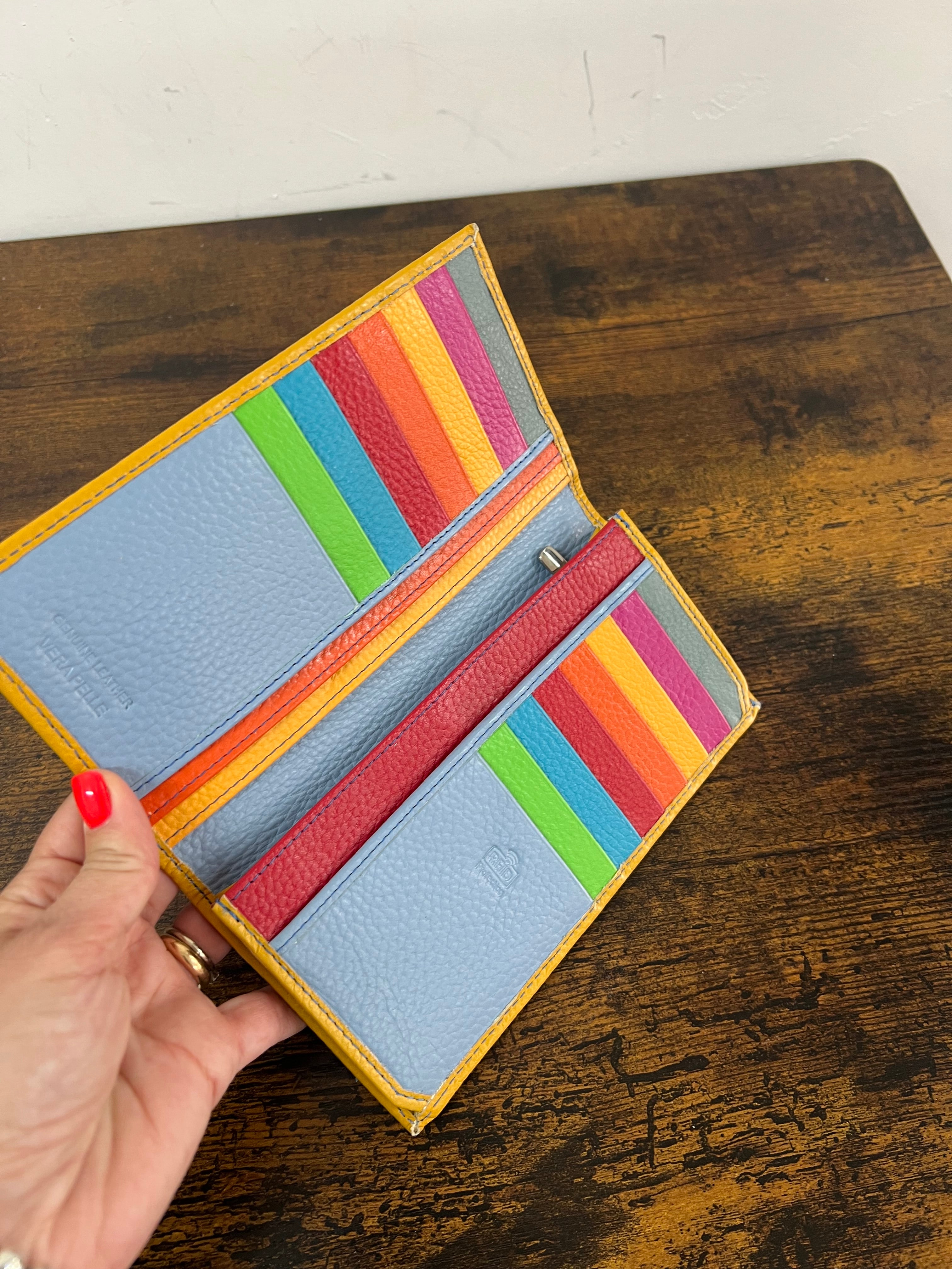 Mustard big open card holder