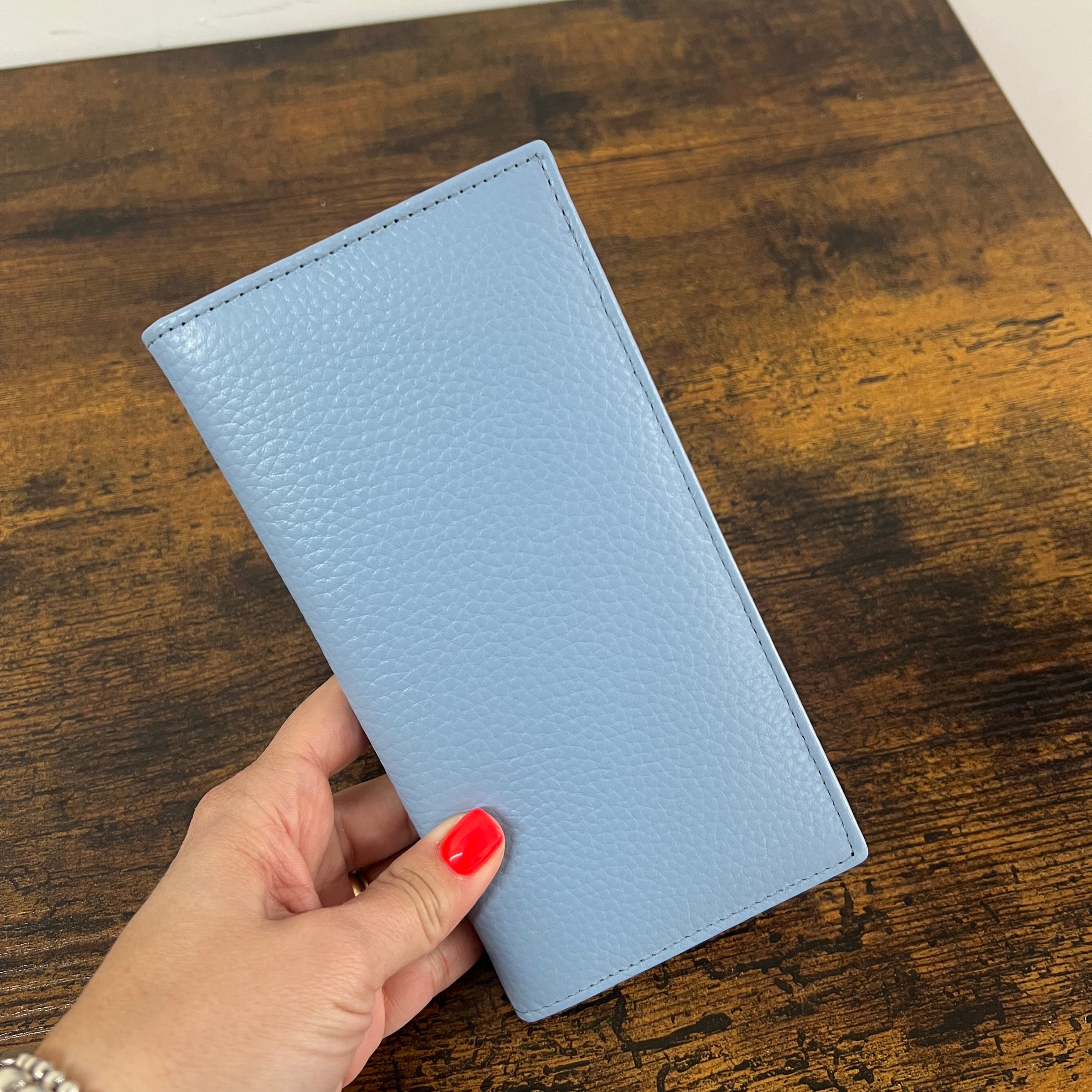 Portacarte big open celeste