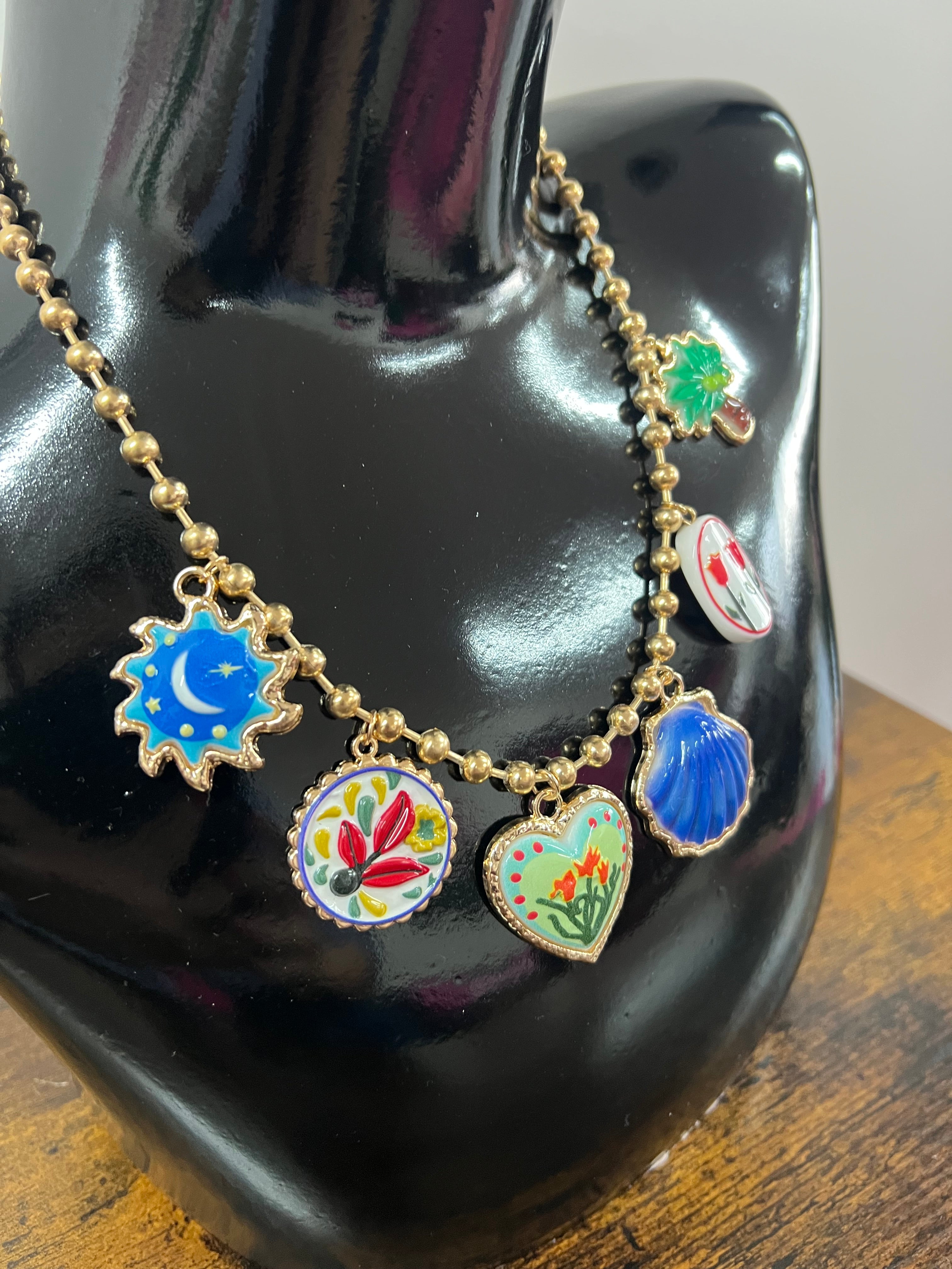 Collana positano smaltata sfere