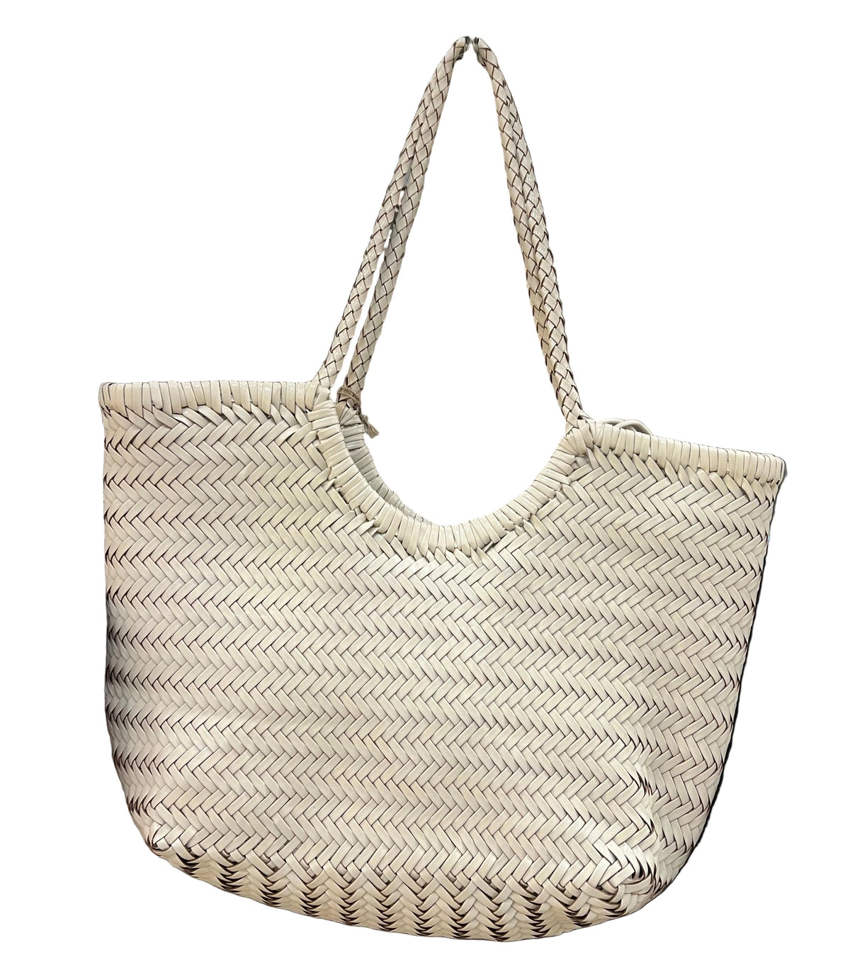 Basket midi intrecciata burro