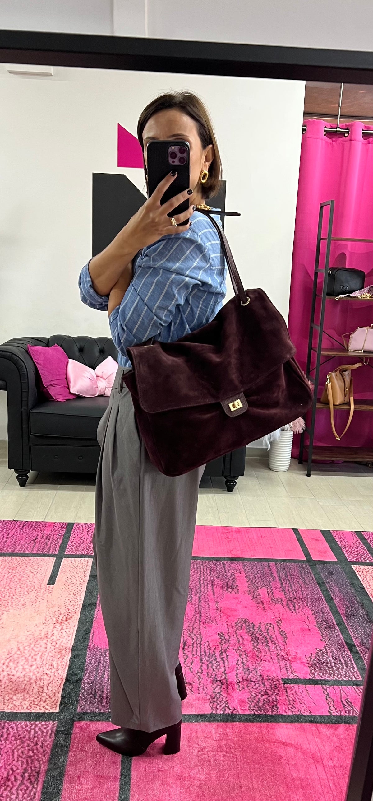 Penny tote suede