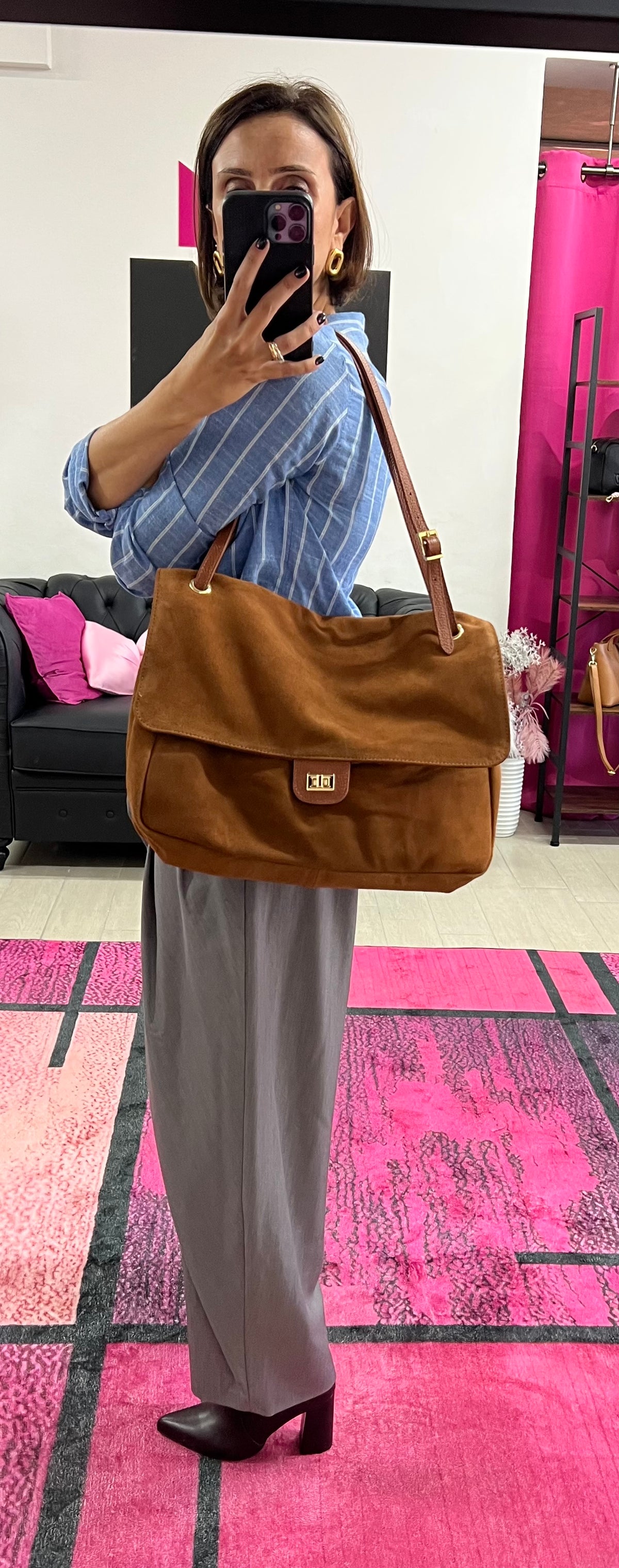 Penny tote suede