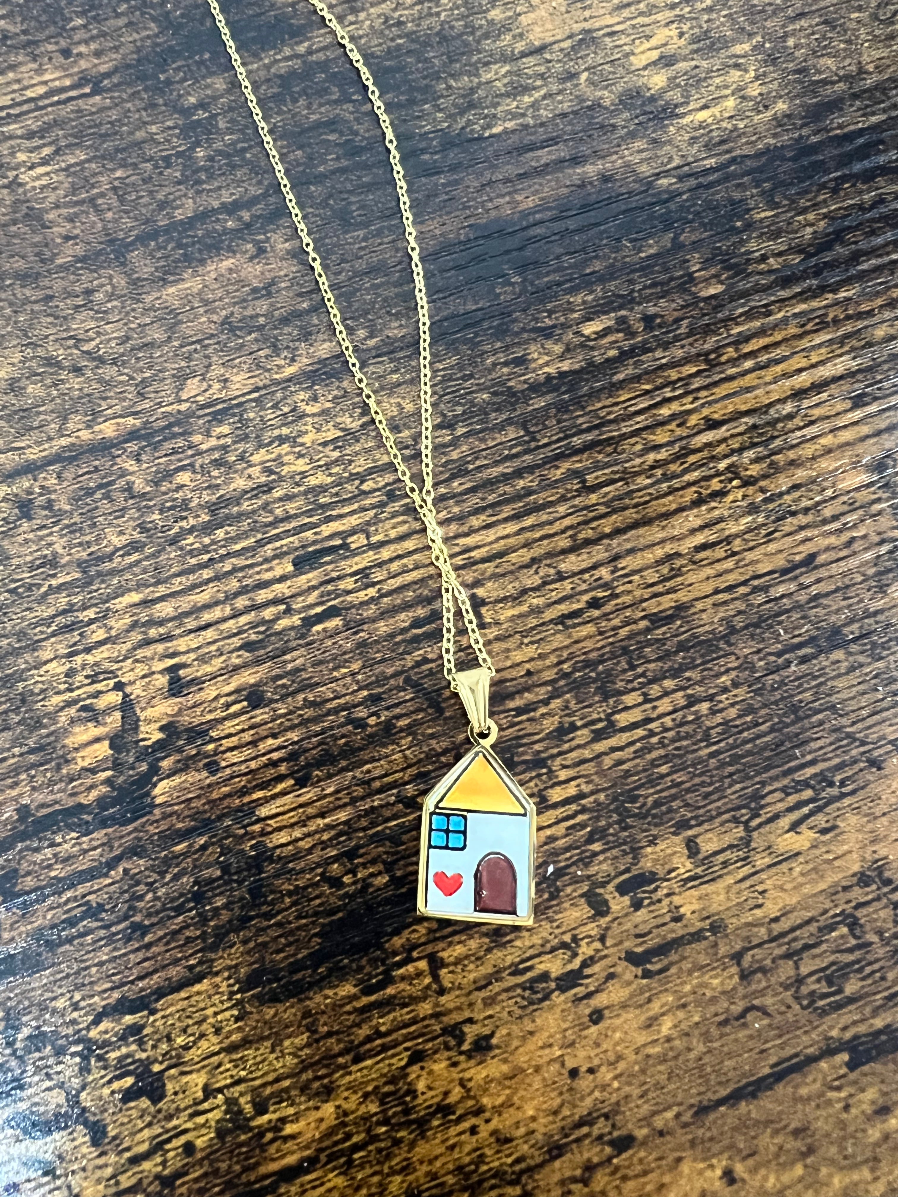 Collanina medaglietta white home
