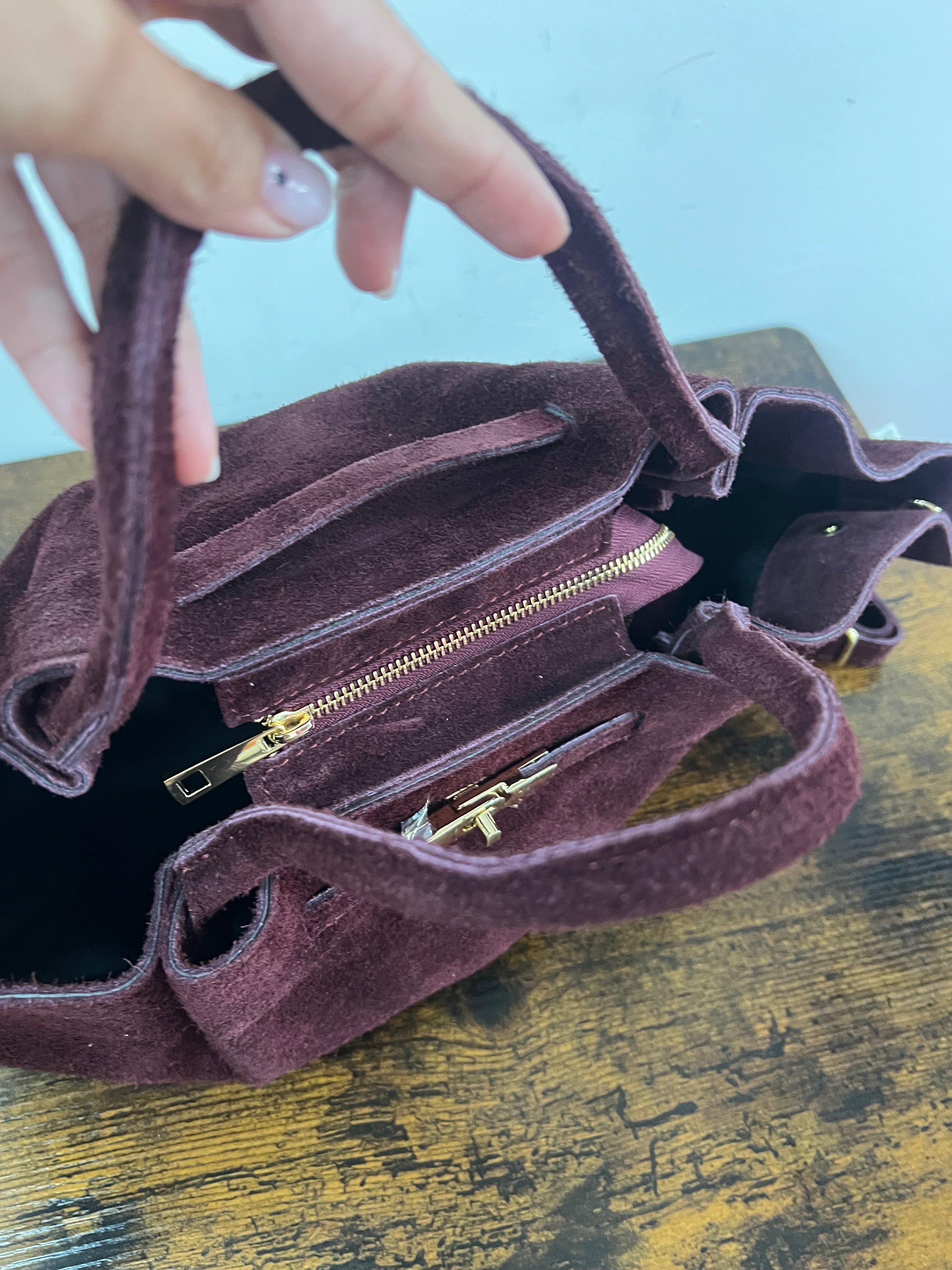 Caprice suede burgundy