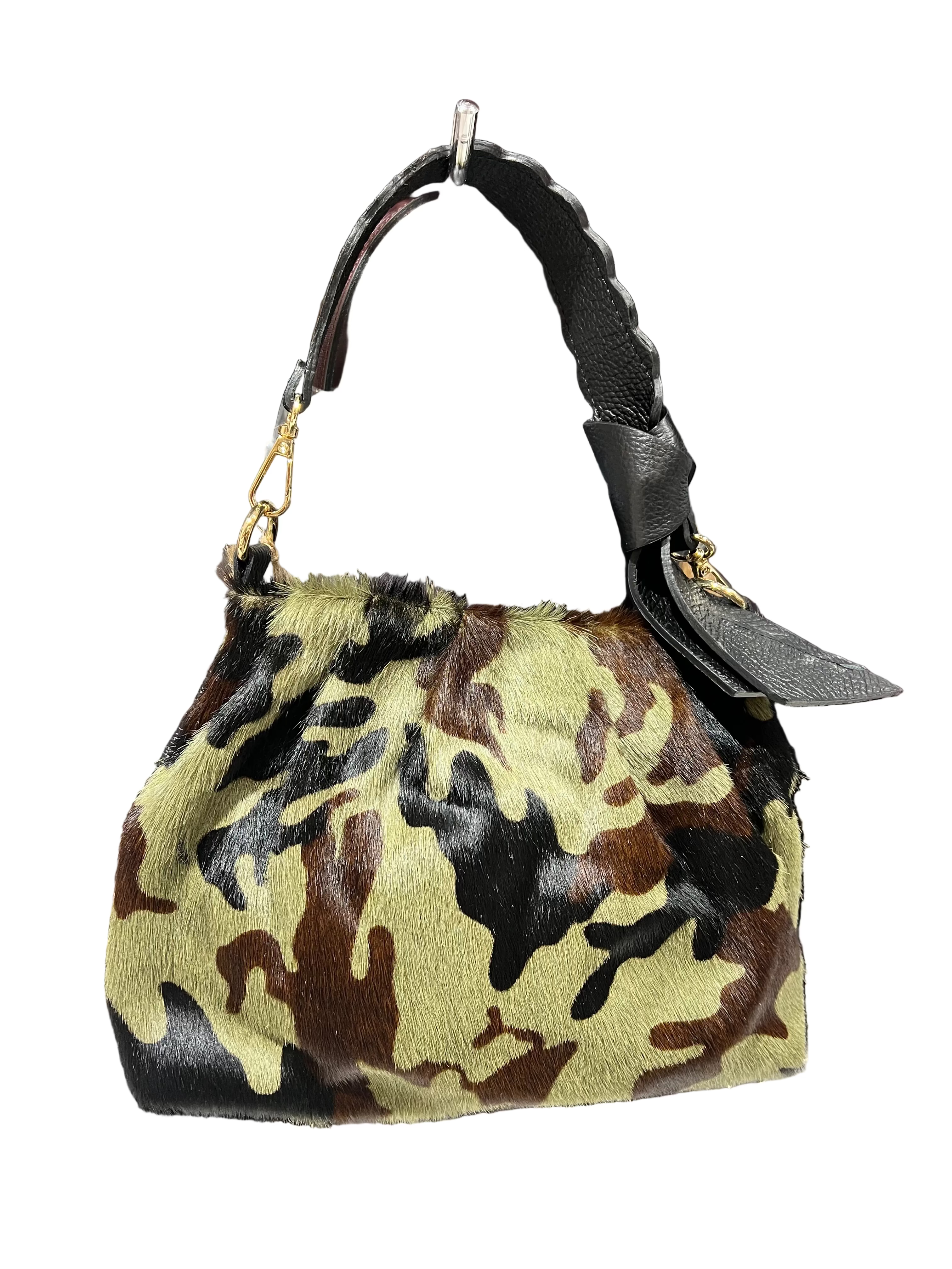 Clutch fiocco cavallino mimetica