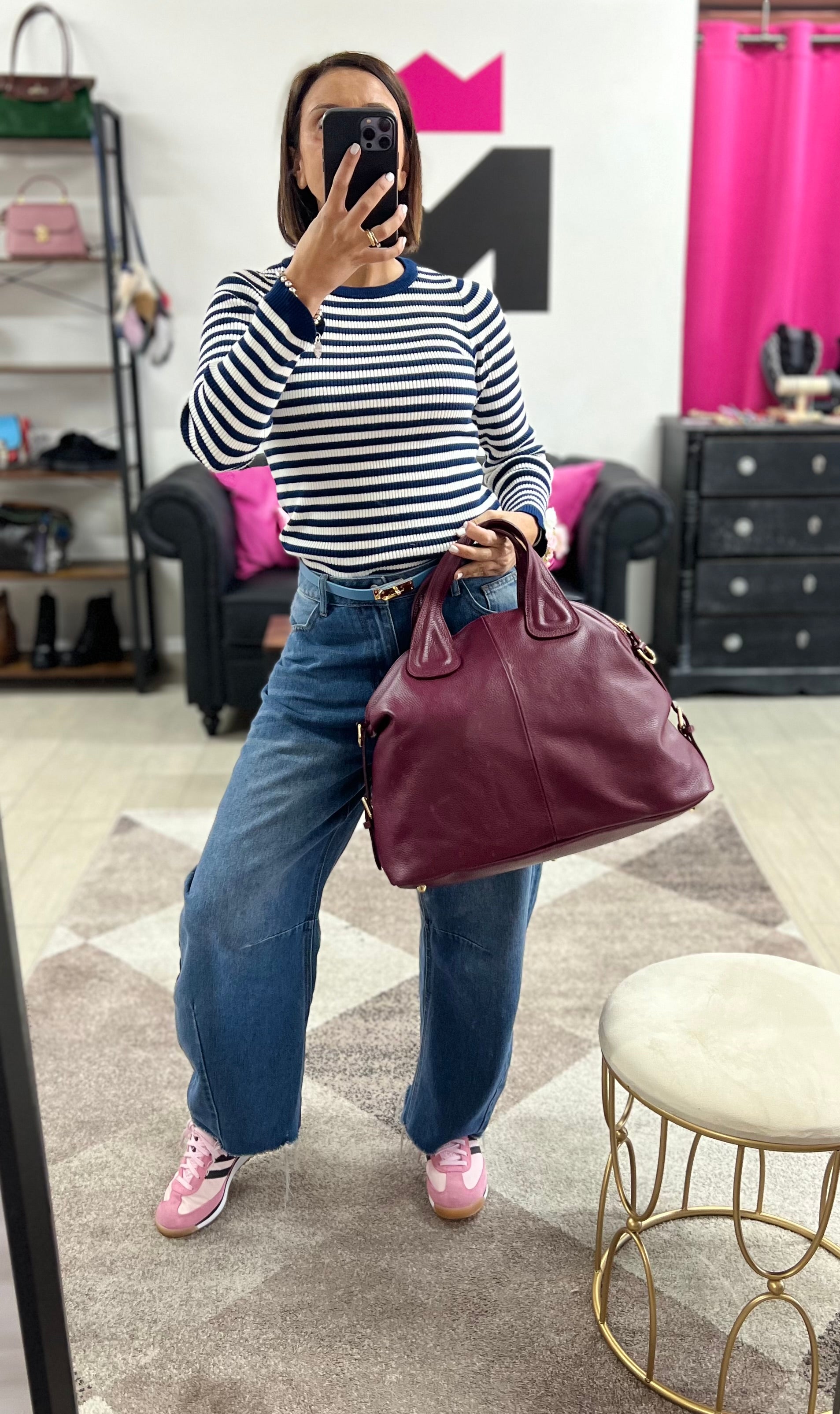 Tote bag Cassandra amaranto