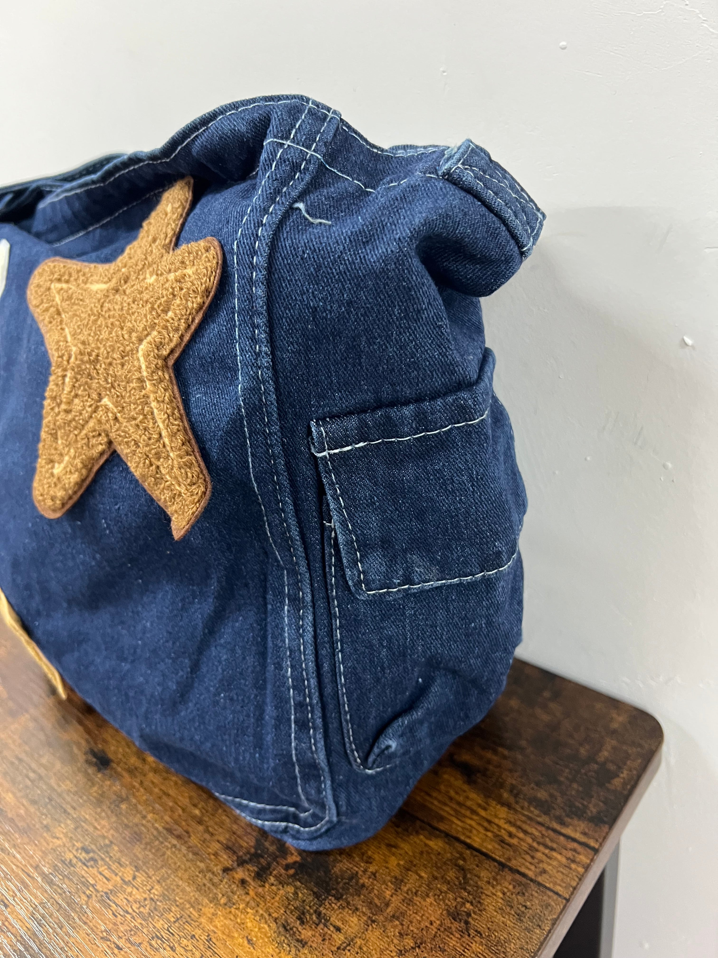 Borsa jeans stelle teddy