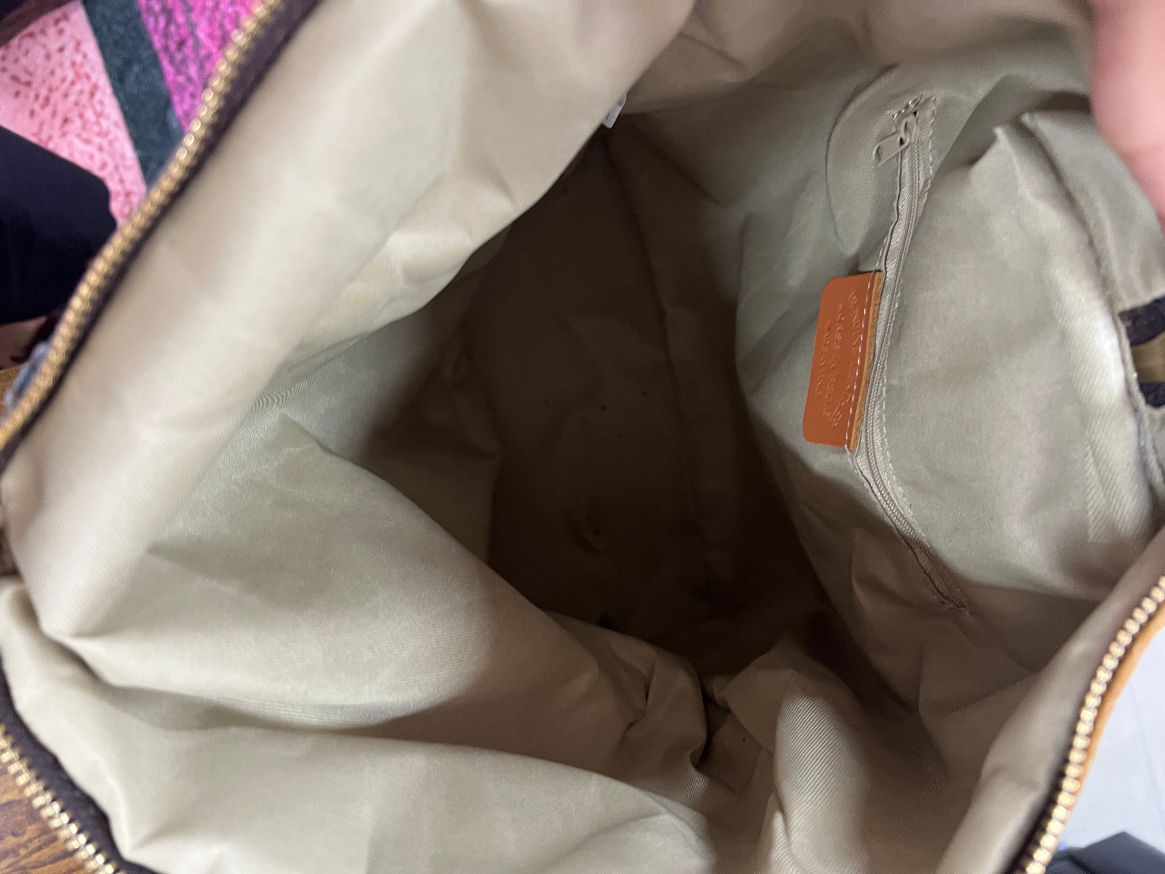 Zaino denim e pelle nero