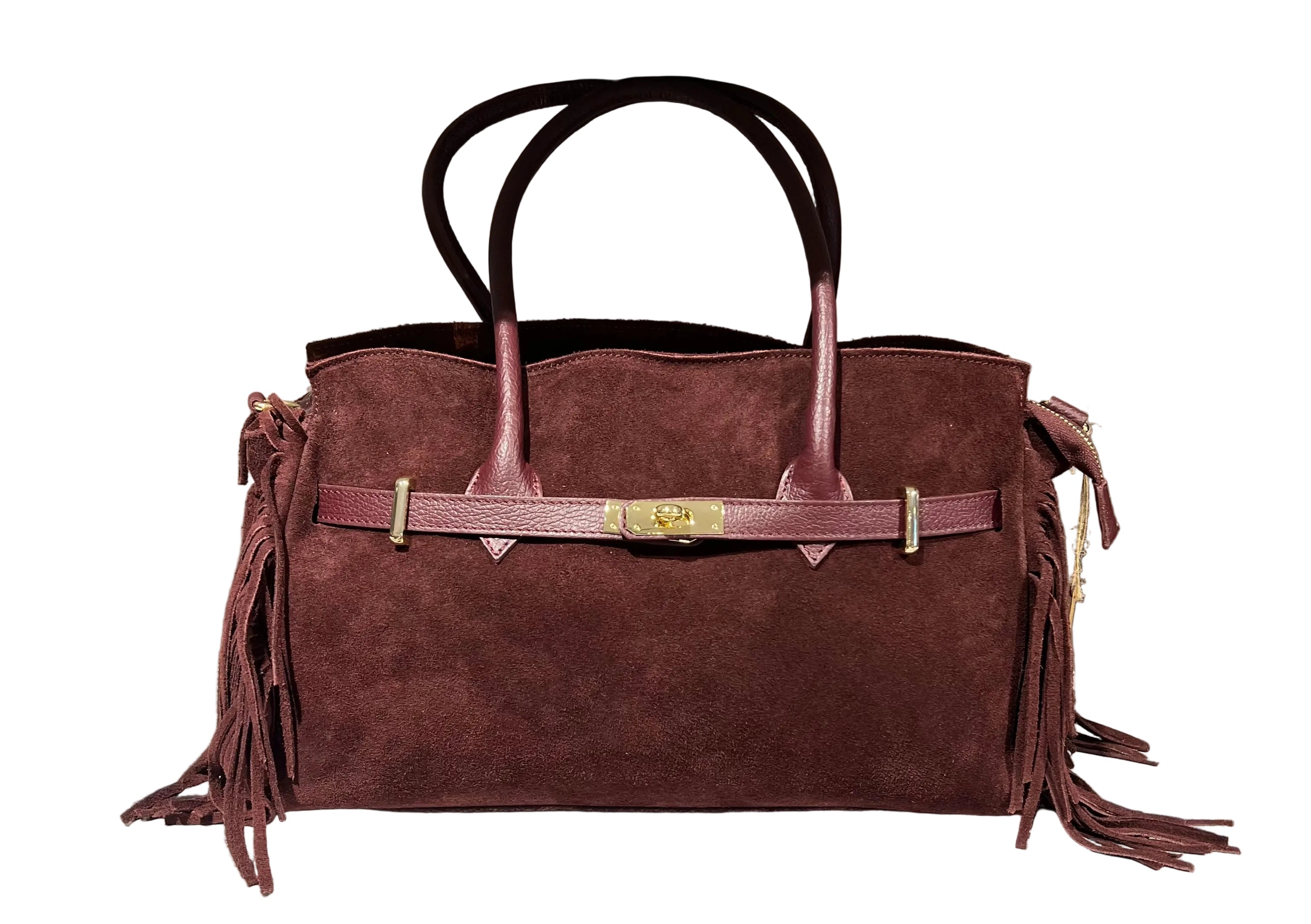 Shopper horse suede vinaccia