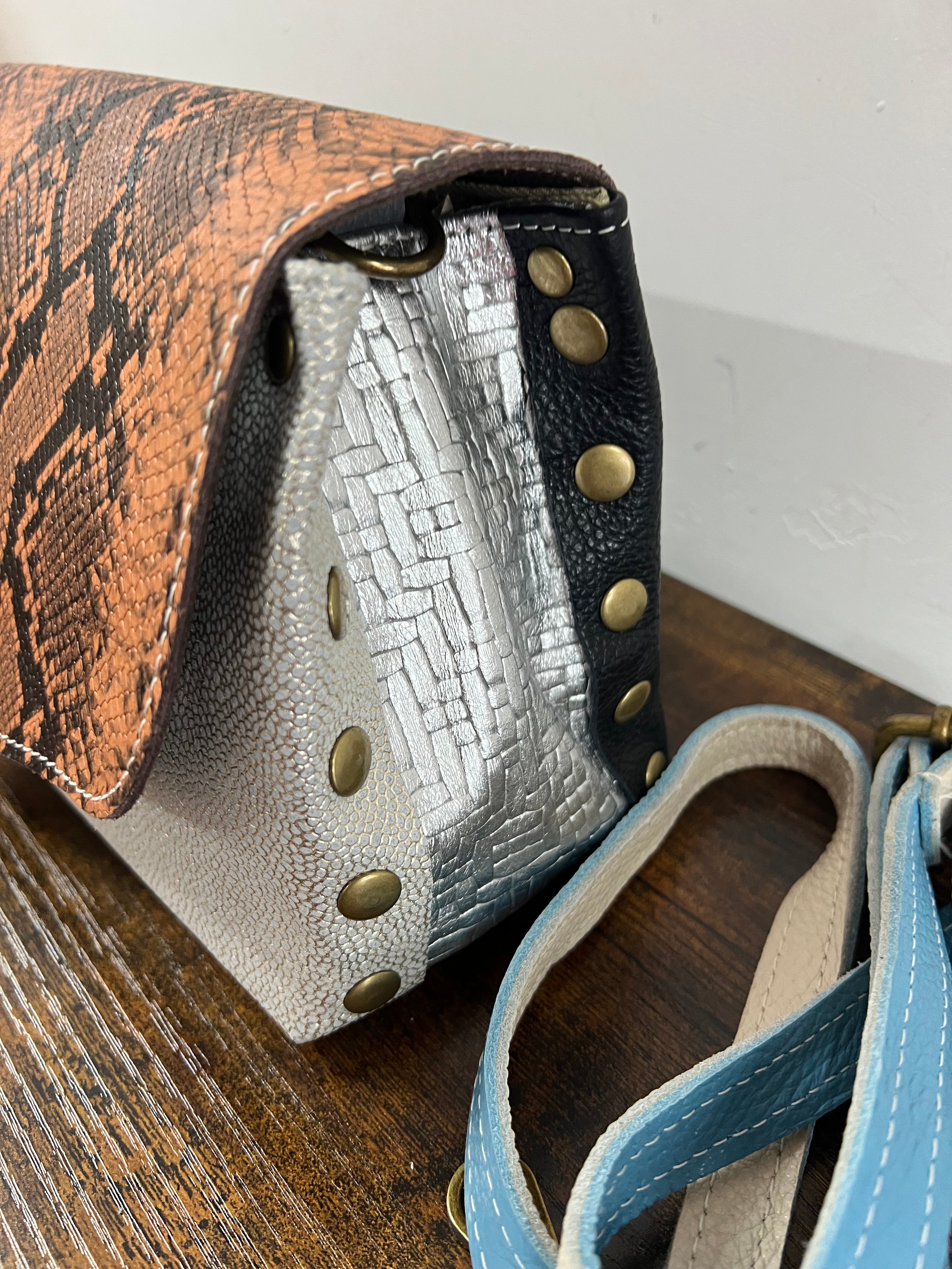 Country bag mini patchwork pyt arancio