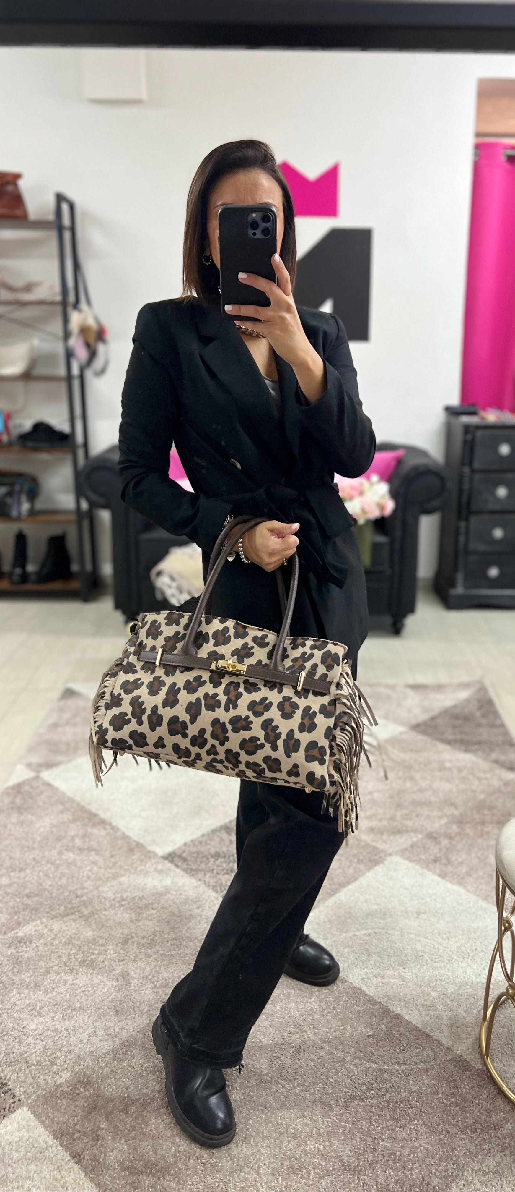 Shopper horse suede mac