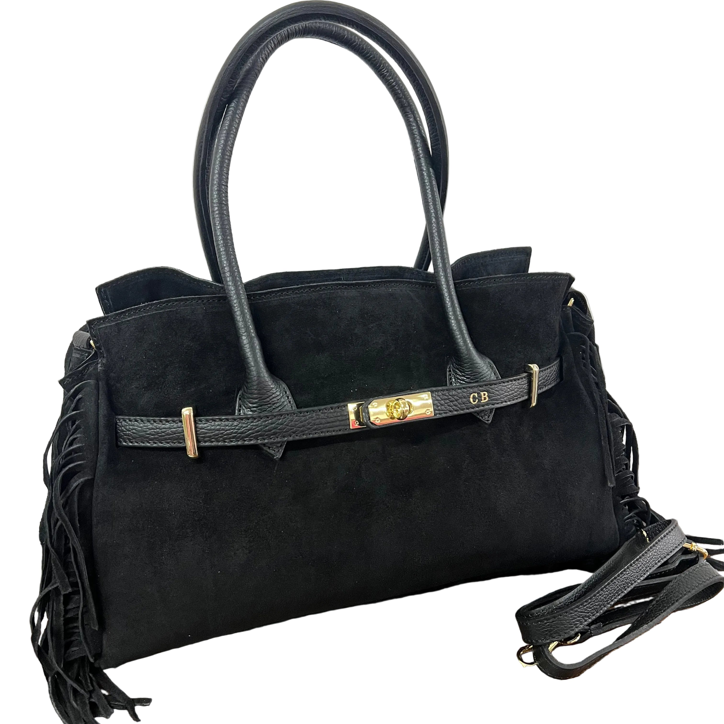 Shopper horse suede nero