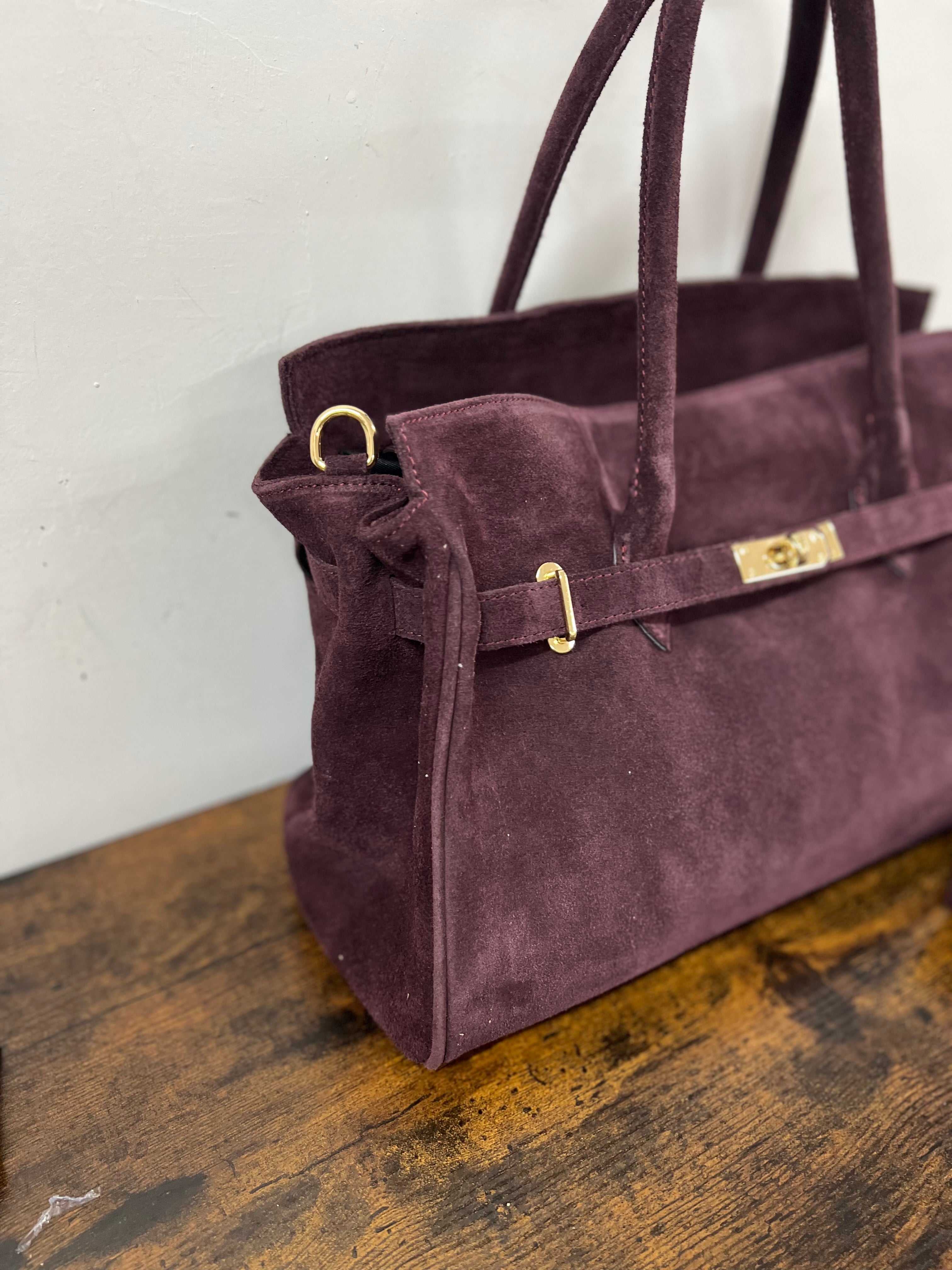 Shopper horse suede basic bordeaux