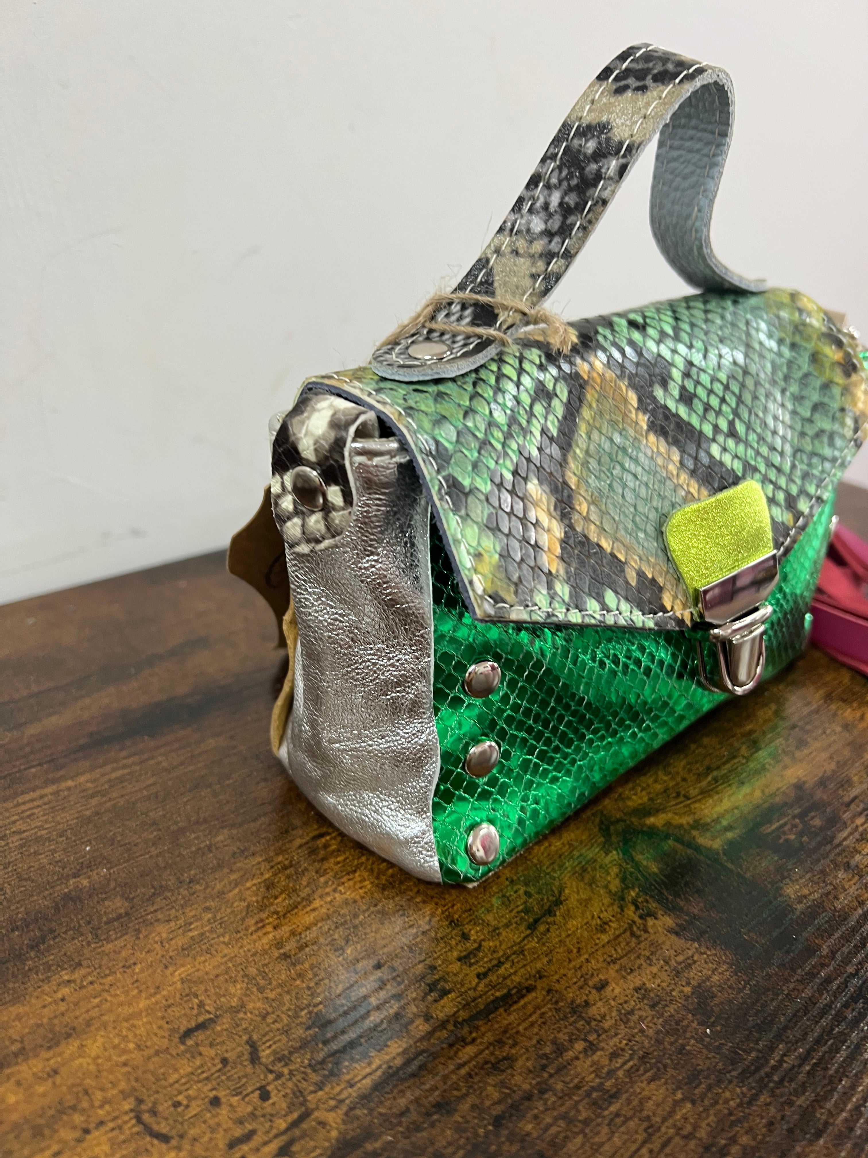 Country pocket patchwork verde smeraldo