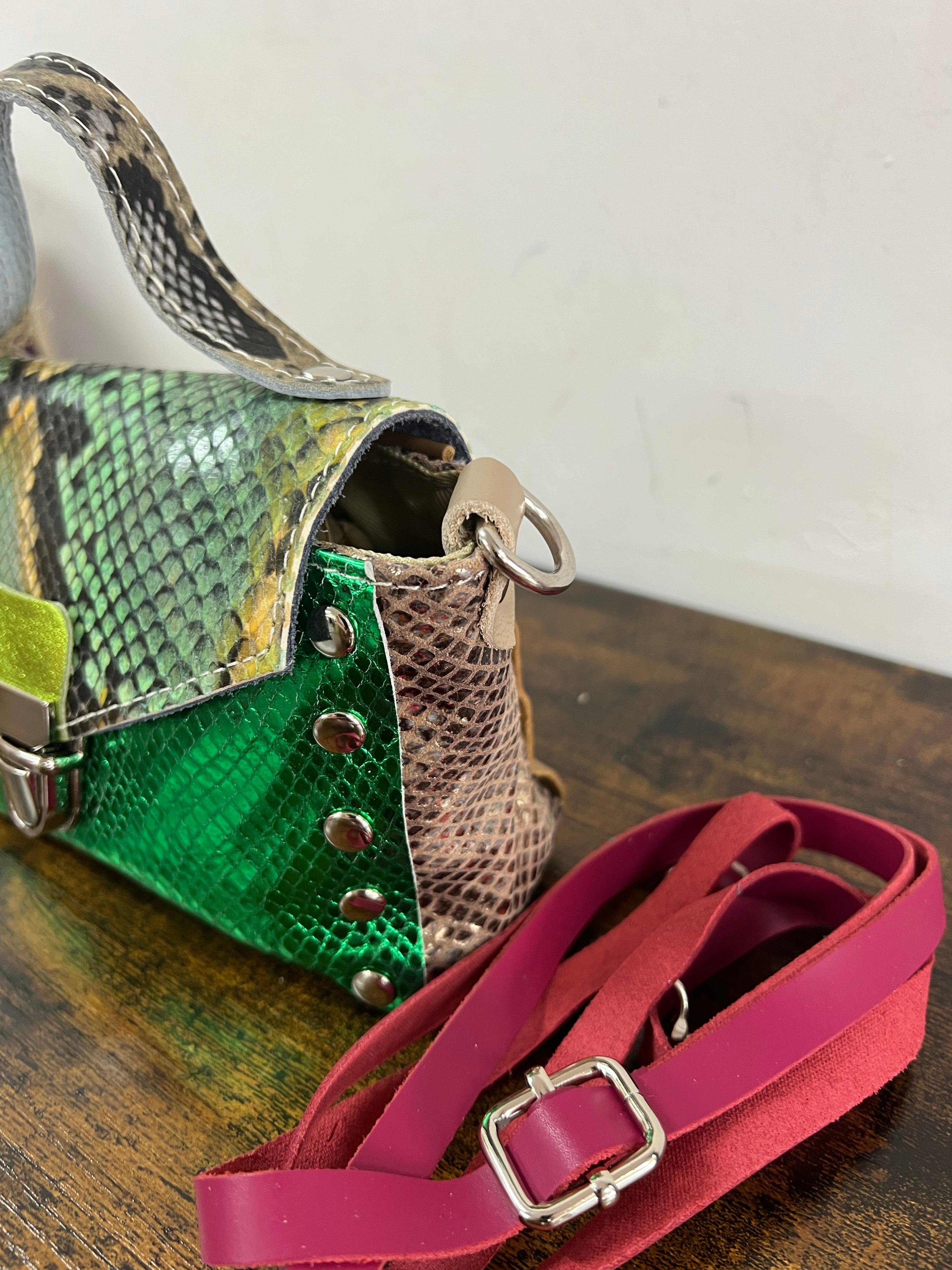 Country pocket patchwork verde smeraldo