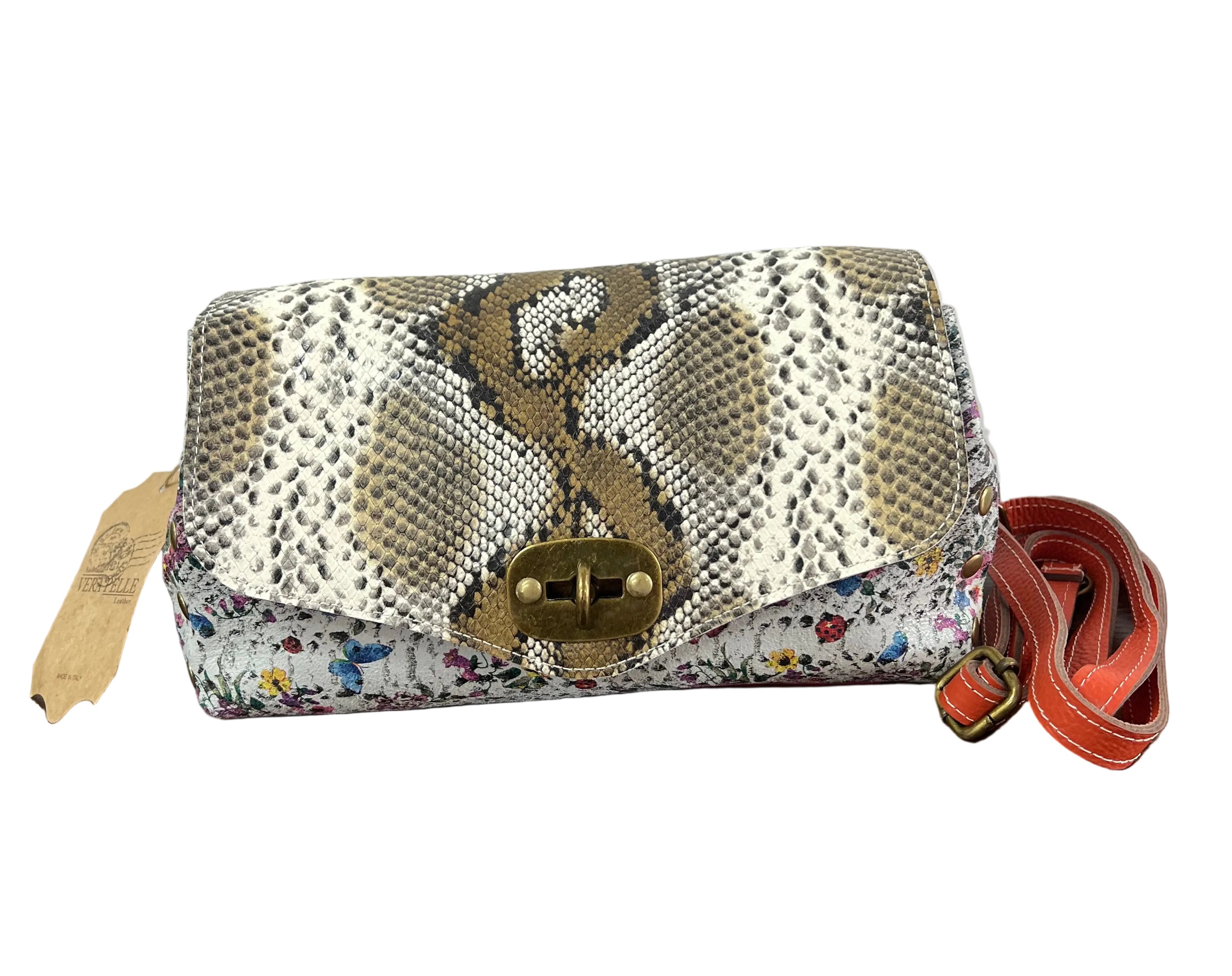 Country bag mini patchwork pyt fango e fantasia fiori