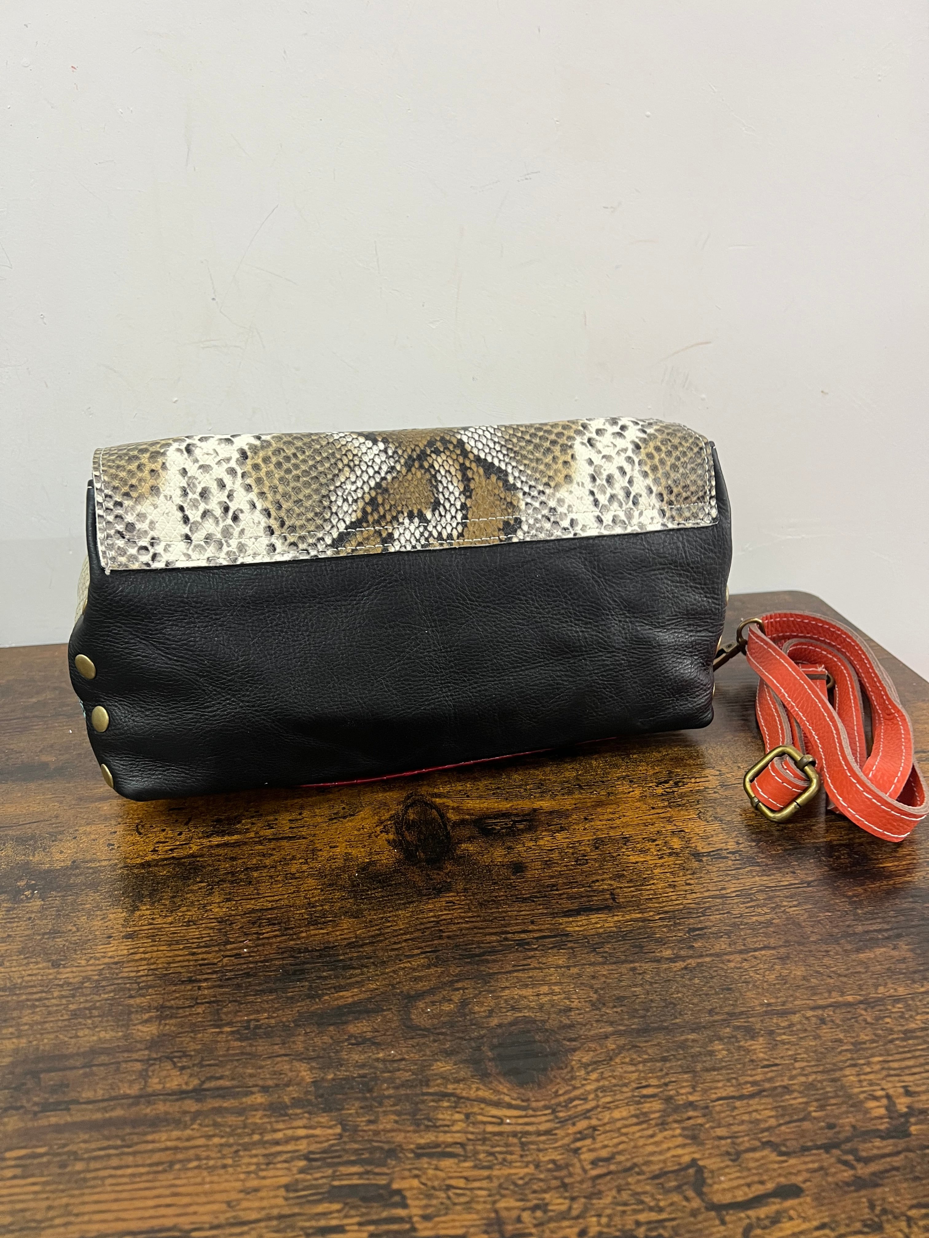 Country bag mini patchwork pyt fango e fantasia fiori