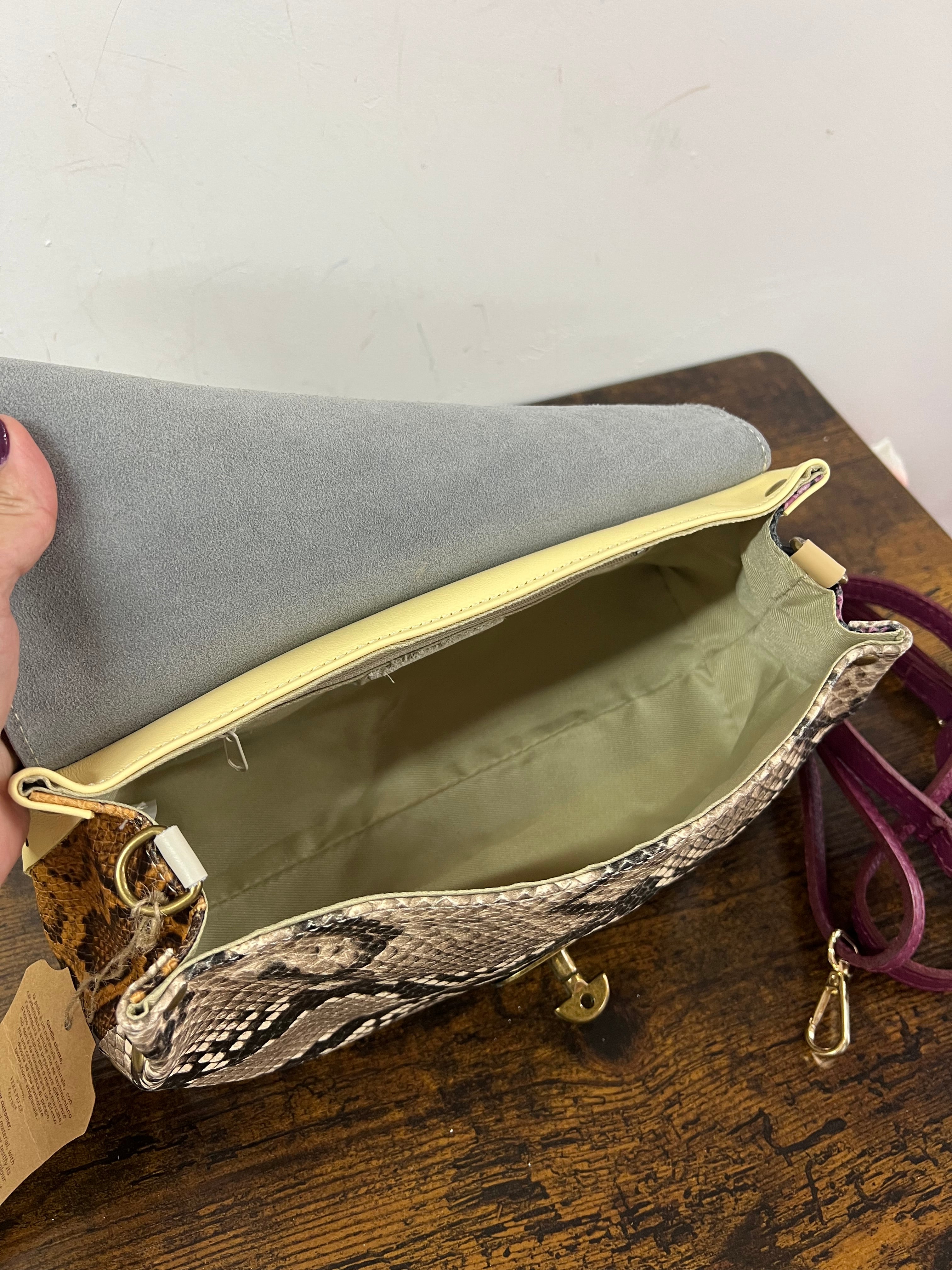 Country bag mini patchwork verde acqua e pyt taupe