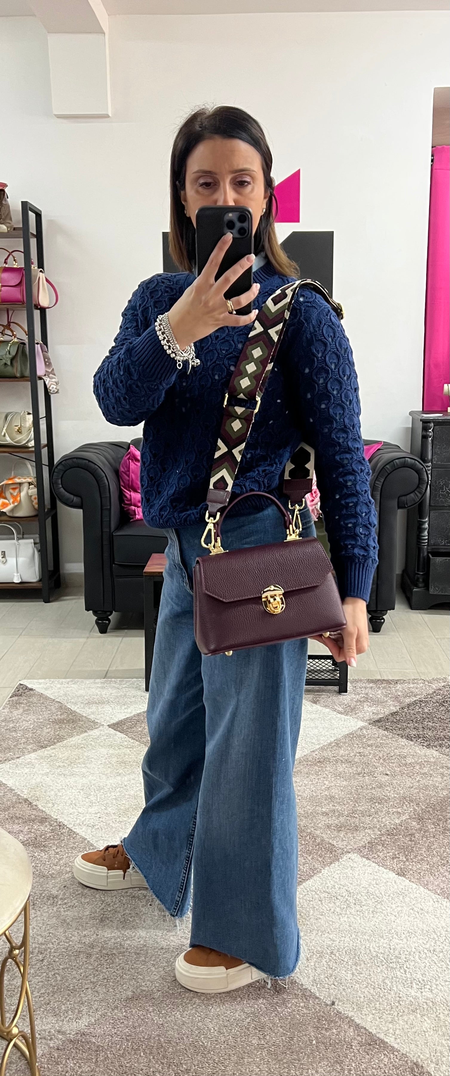 Clarissa mini bordeaux e trac geo