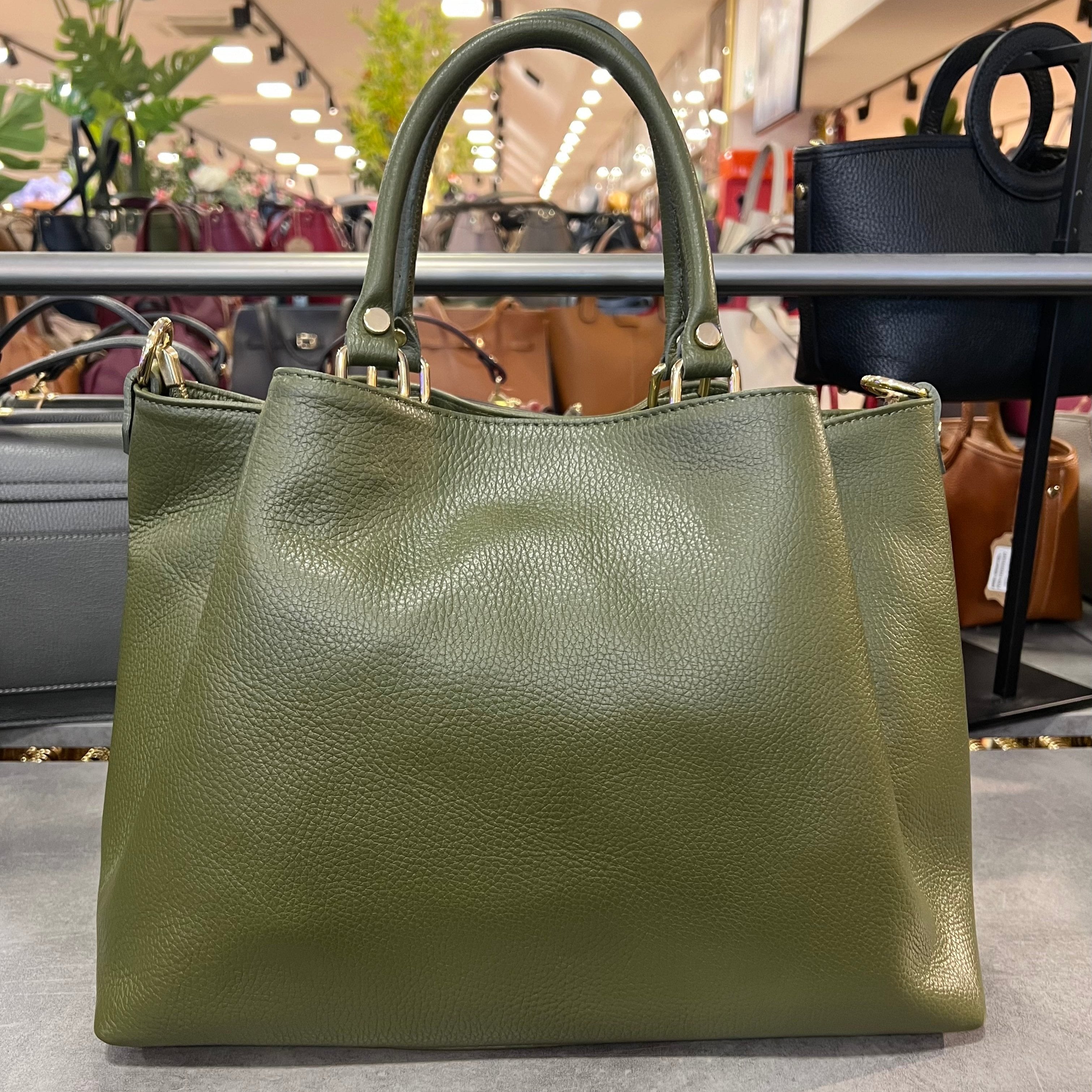 Military green Melanie tote