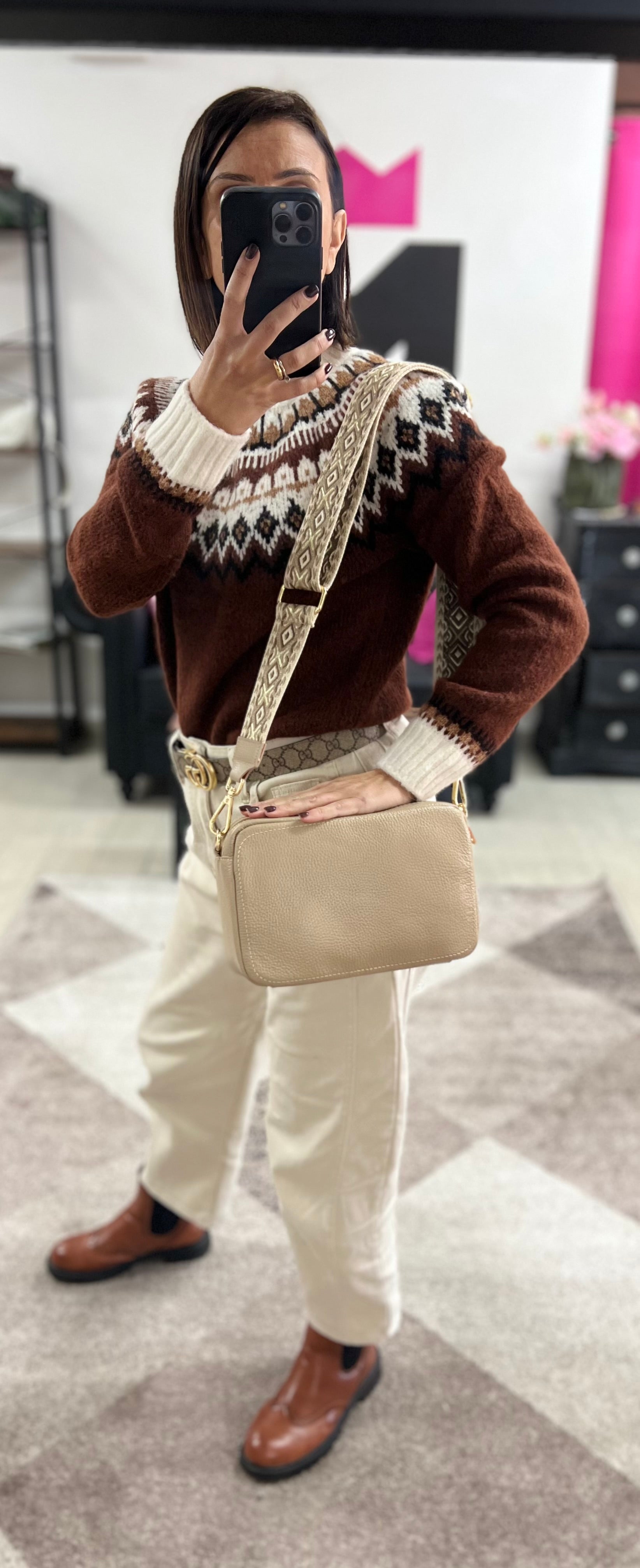 Camerabag maxi tortora e trac sandy