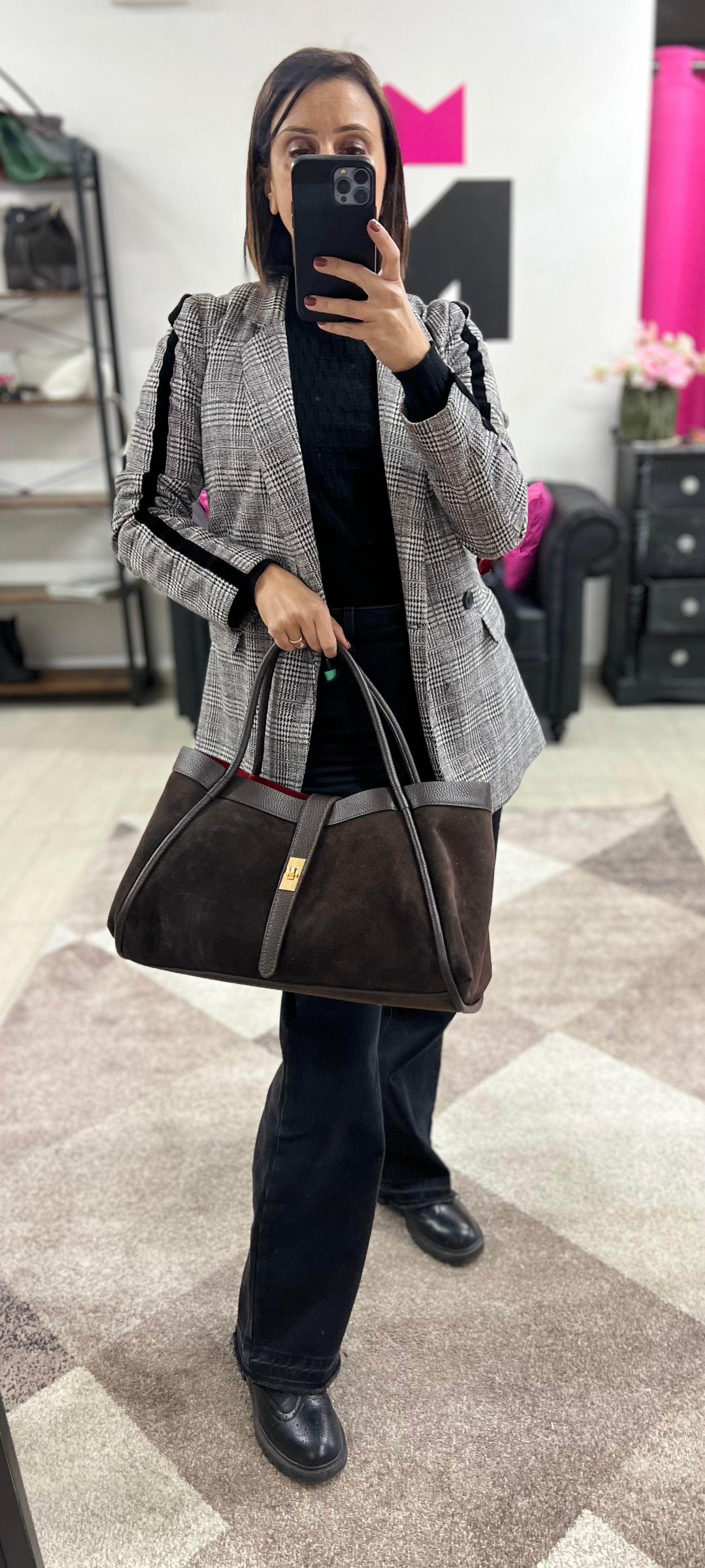 Jasmine suede testa di moro