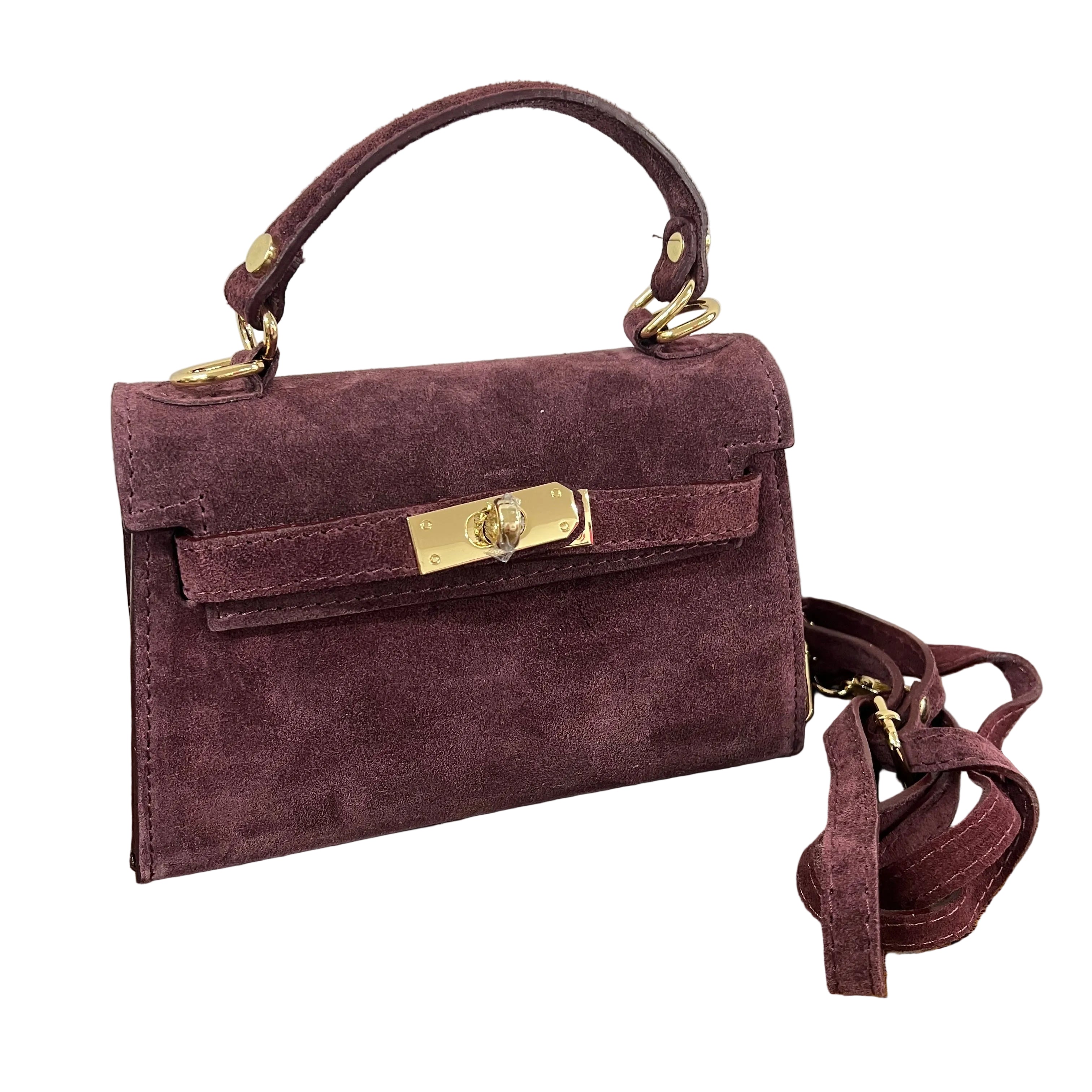 Kylie pocket suede vinaccia
