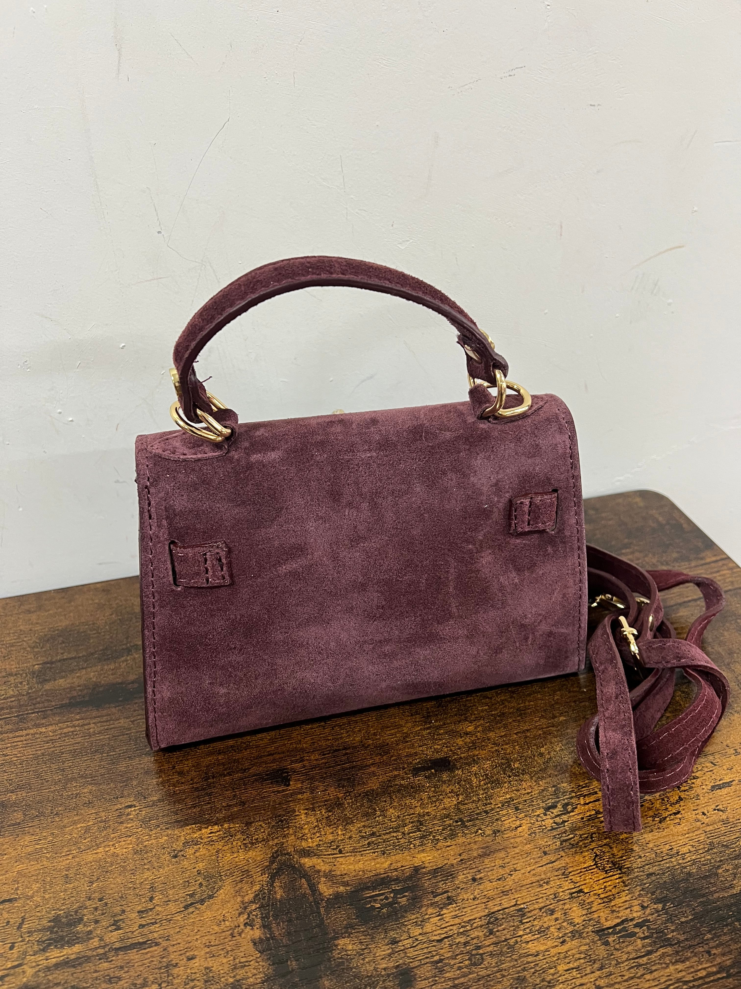 Kellie pocket suede vinaccia