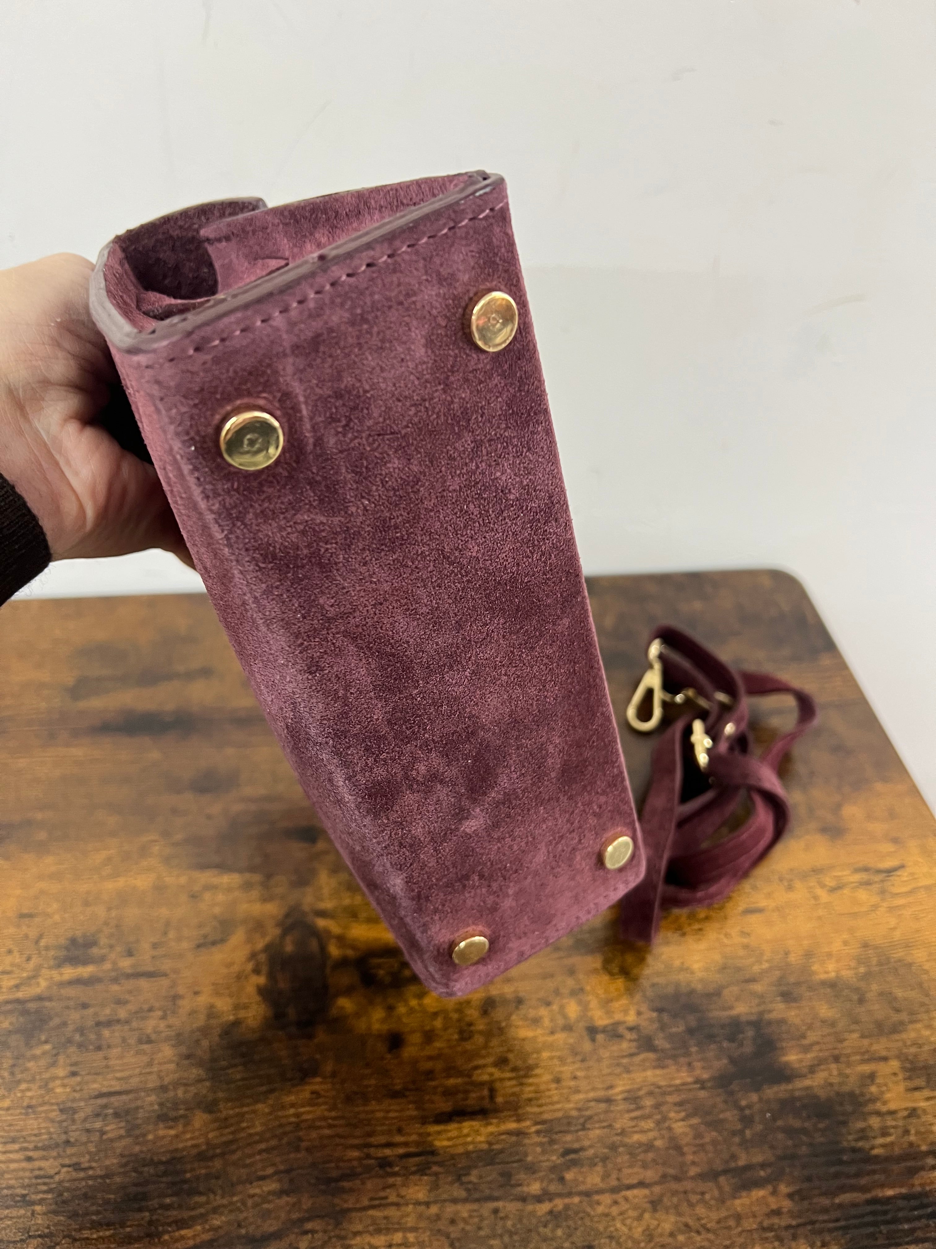 Kylie pocket suede vinaccia
