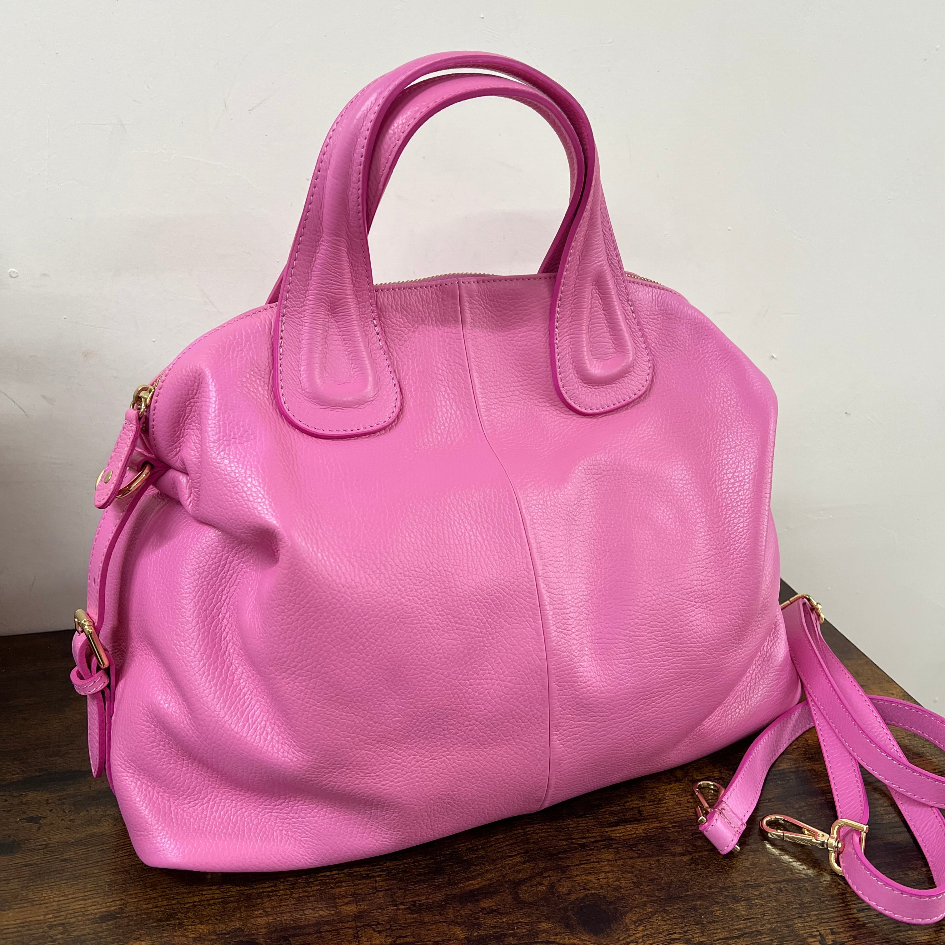 Cassandra pink bubble tote bag