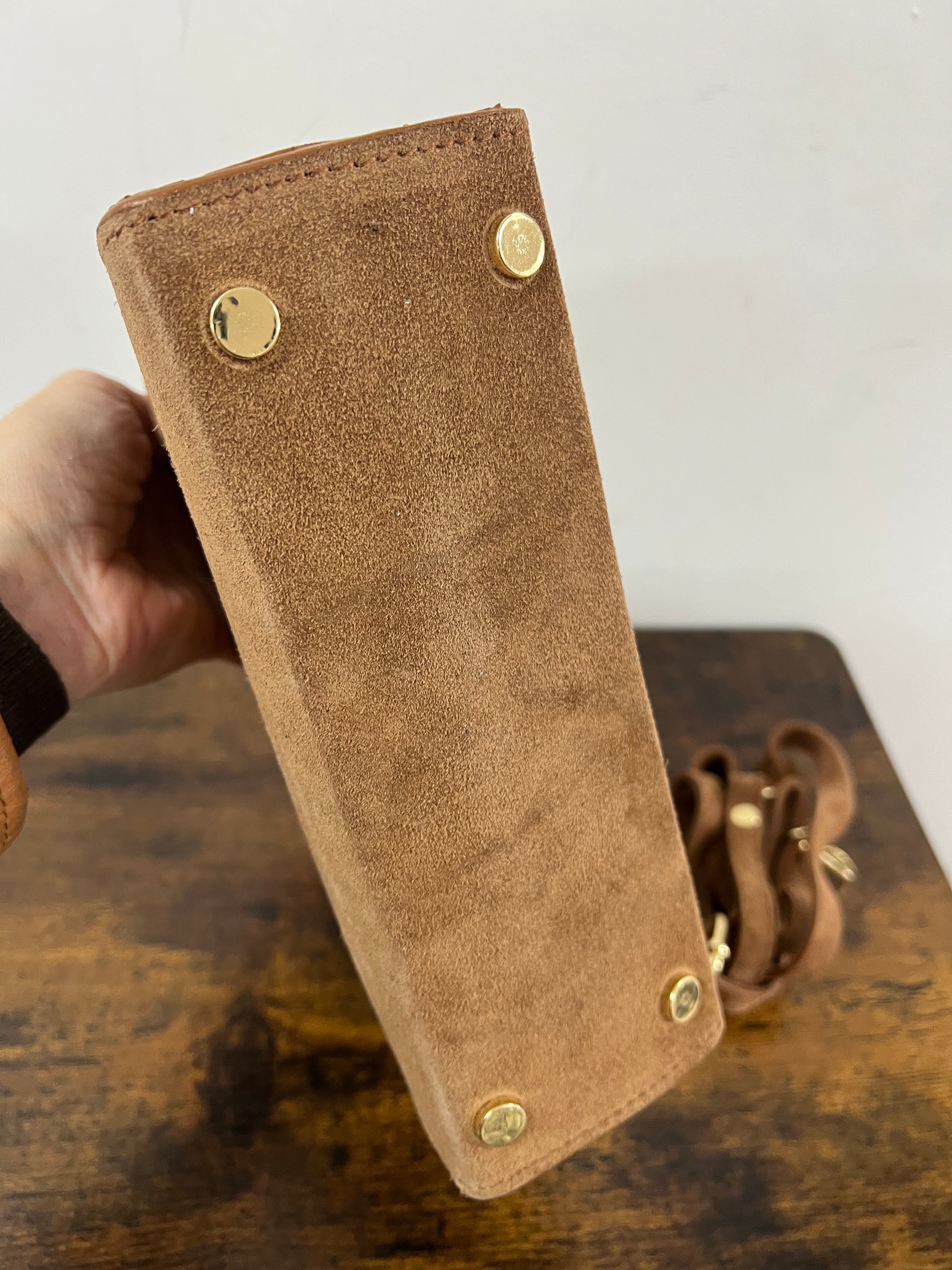 Kylie pocket suede cuoio