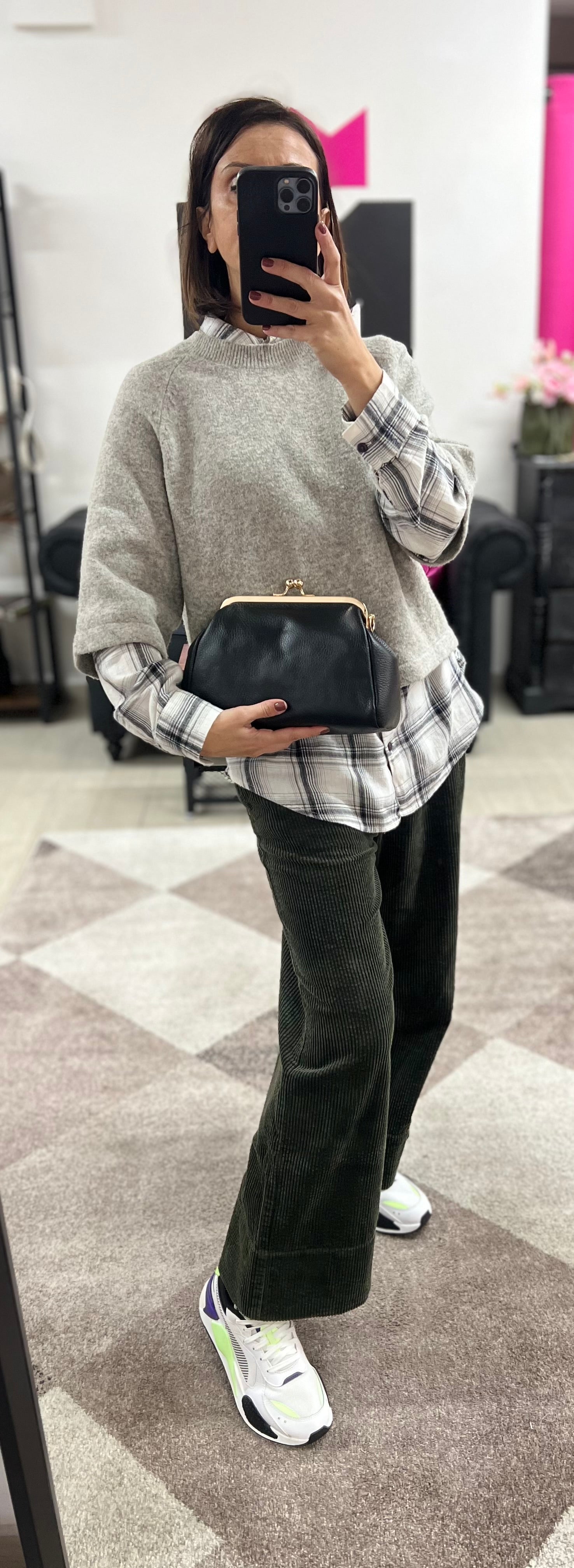 Maxi borsello nero