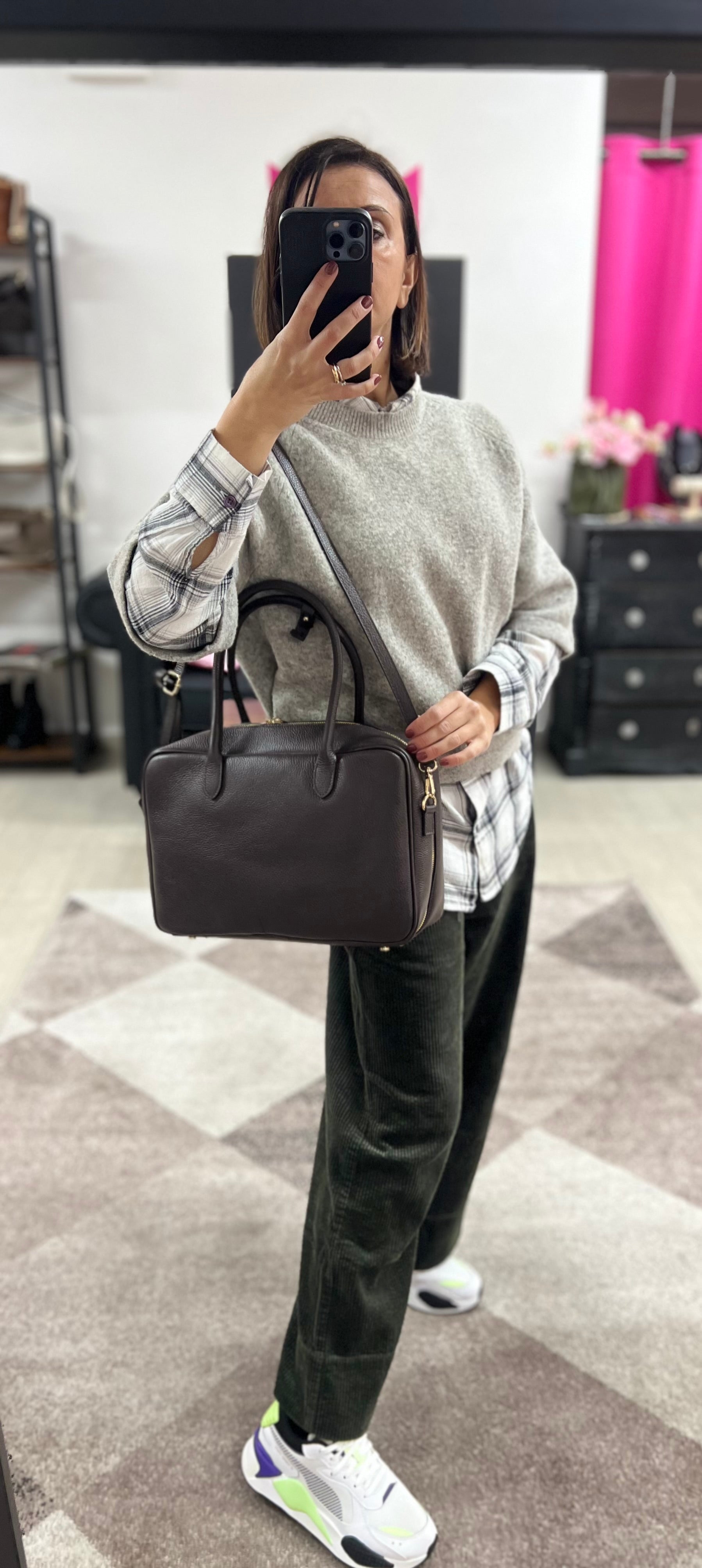 STAR maxi briefcase dark brown
