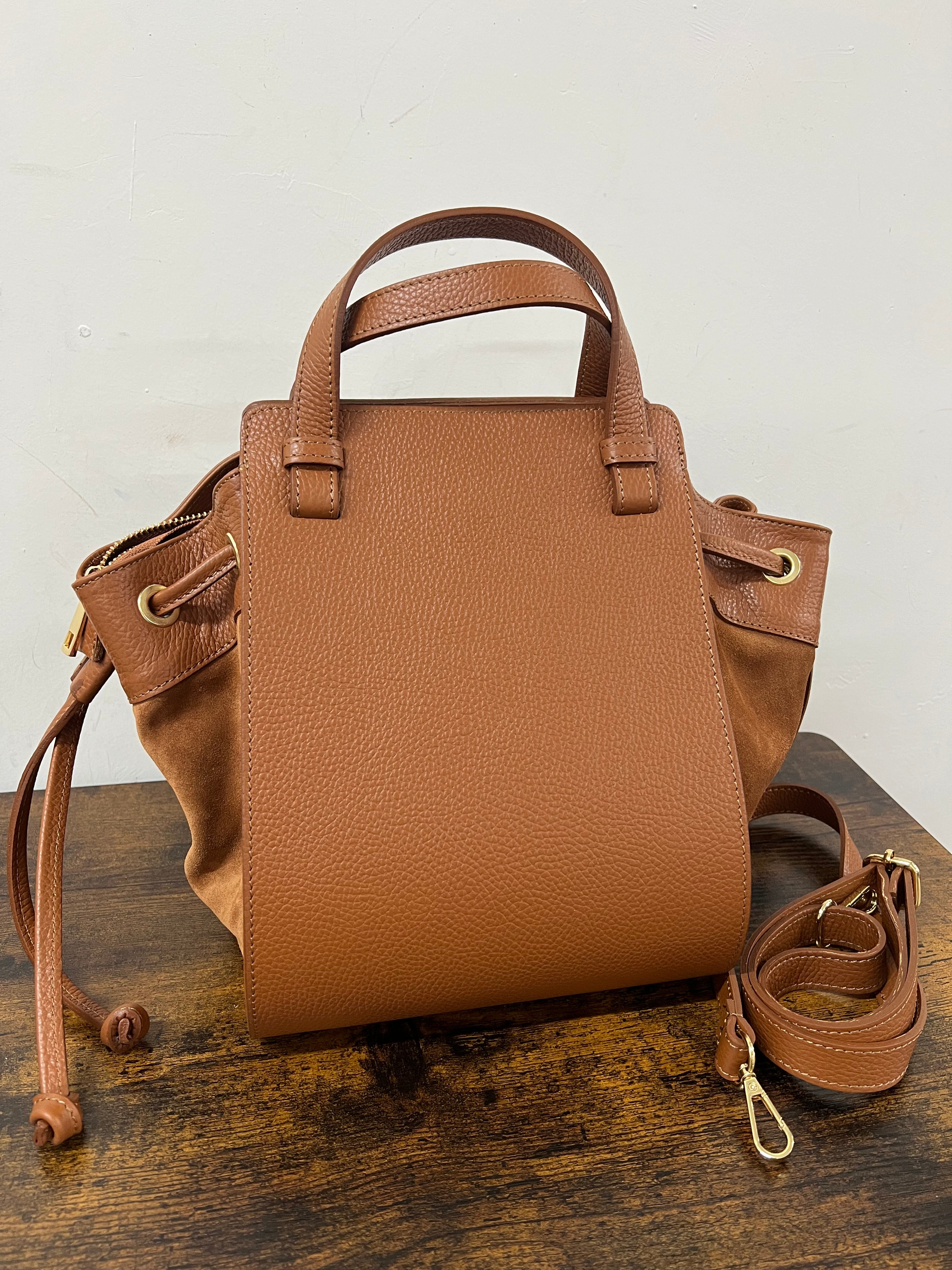 Dark leather Scarlett tote