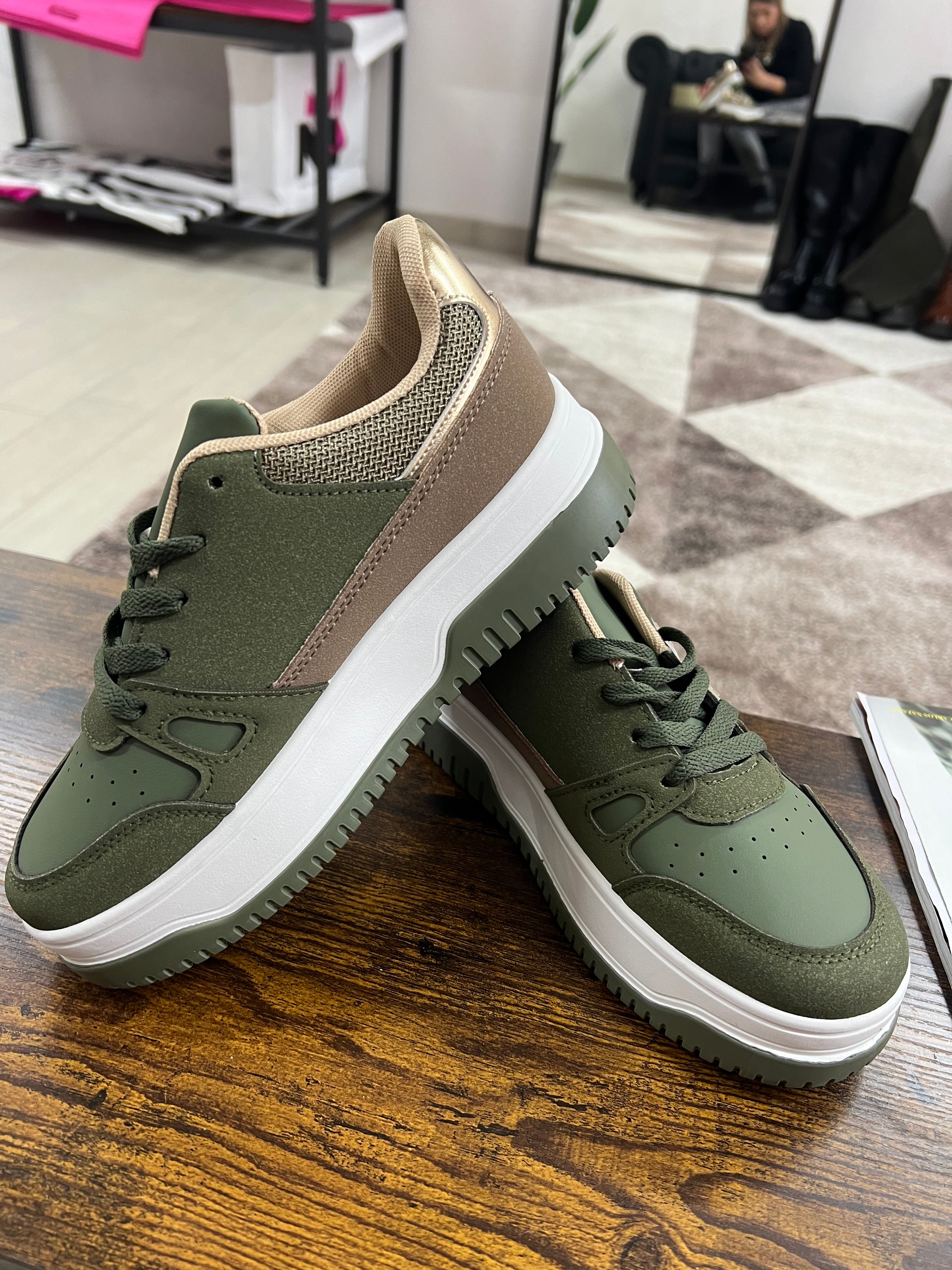 N1 military green sneakers