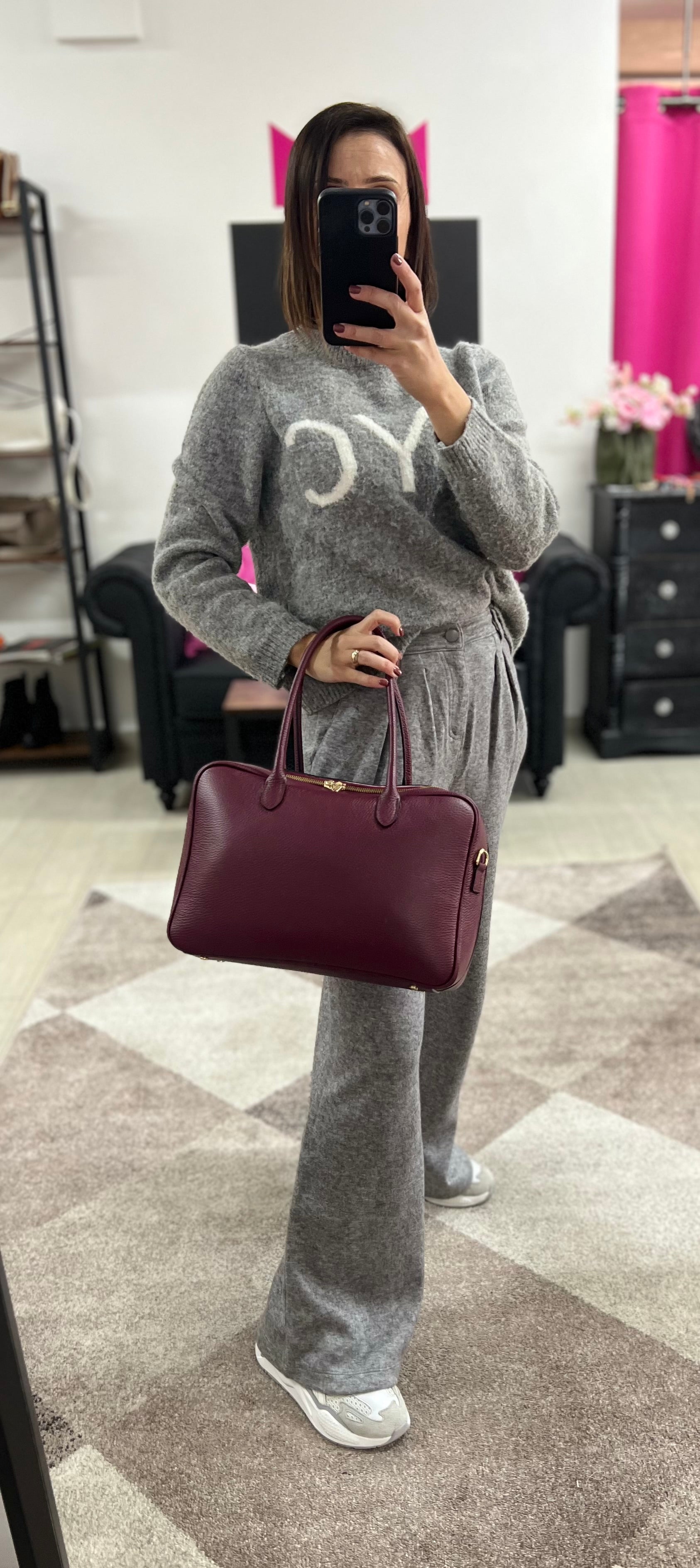 Maxi star bordeaux briefcase