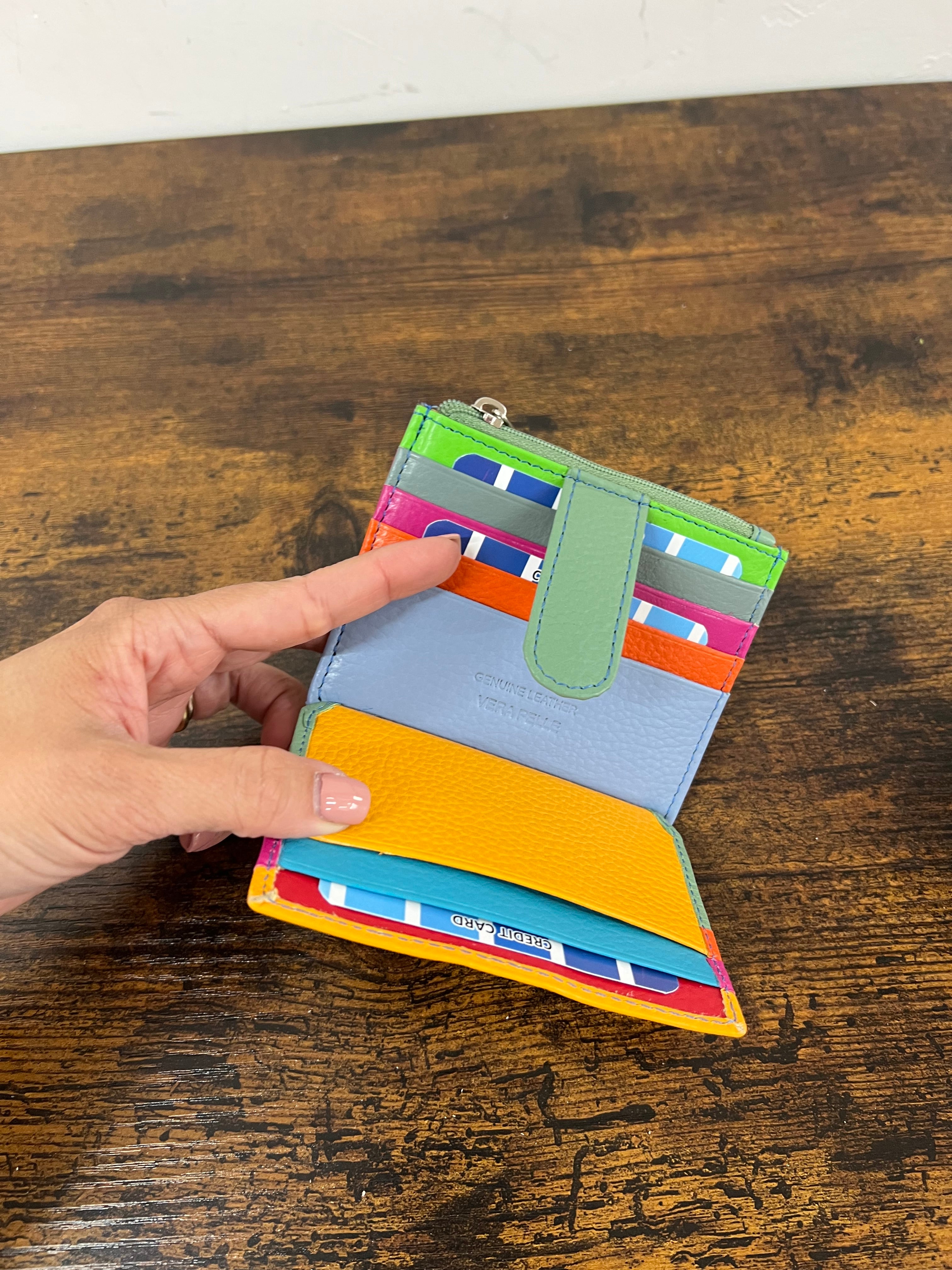 Sage green card holder