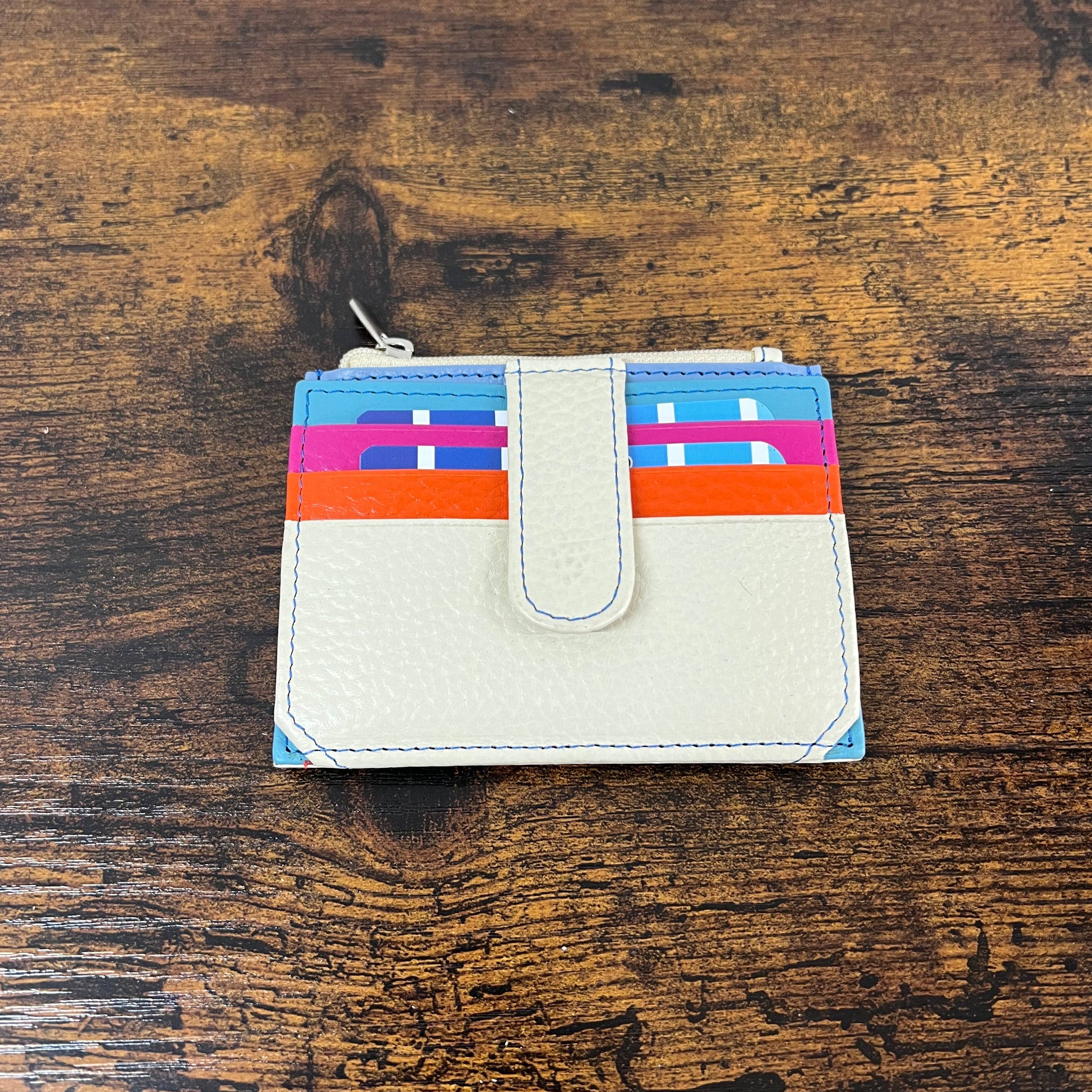 Unisex cream card holder