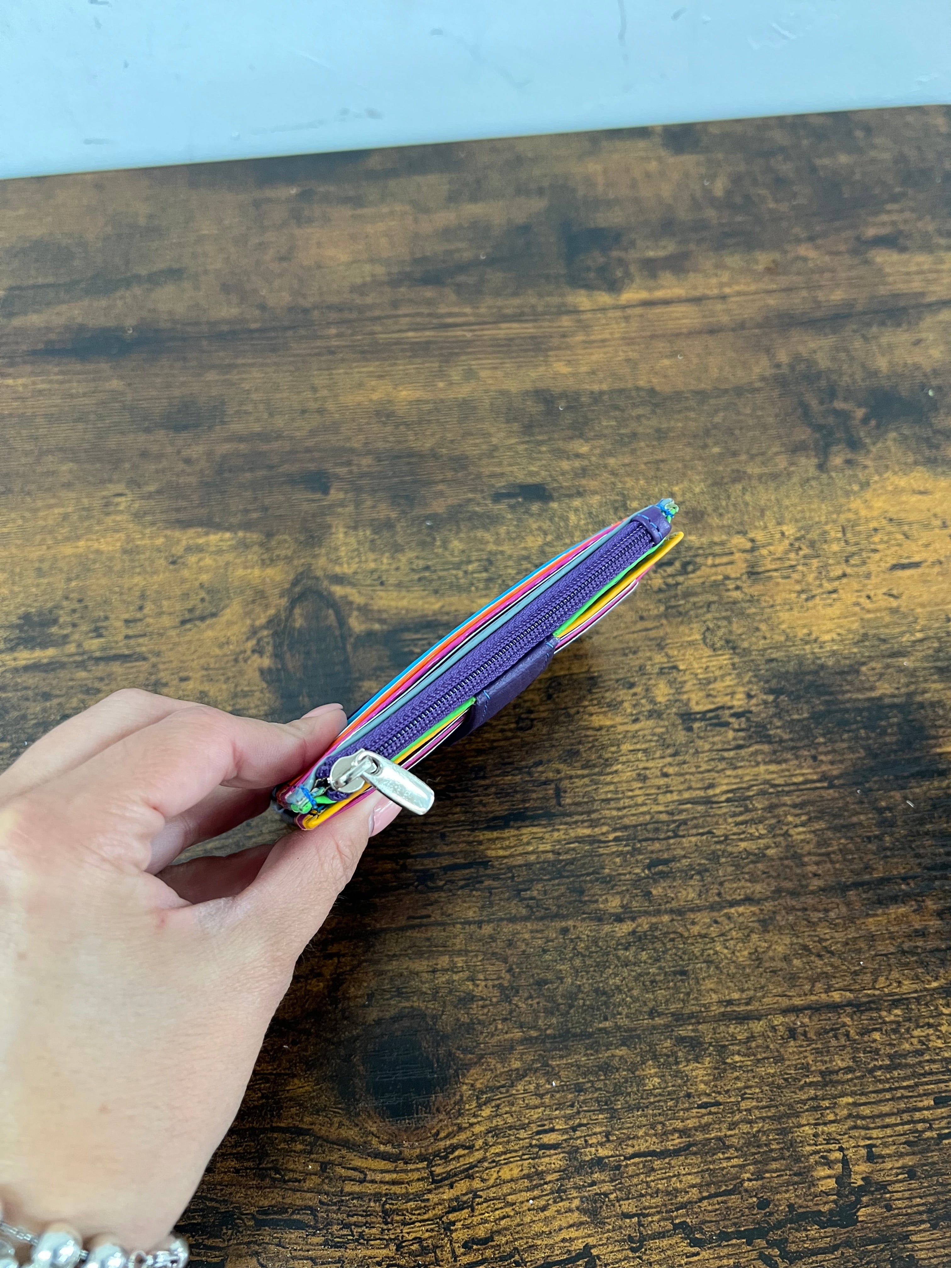 Purple unisex card holder