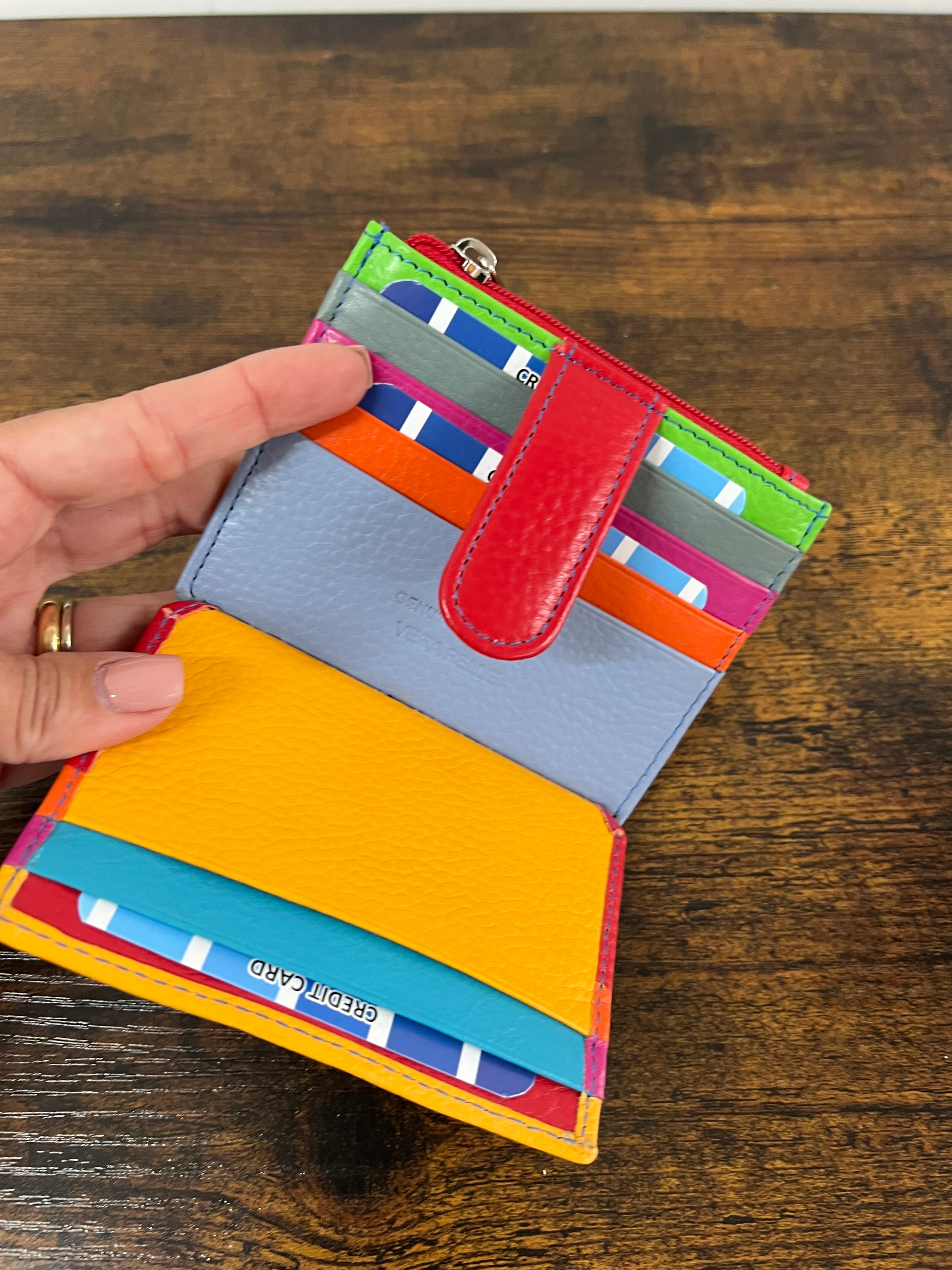 Red unisex card holder