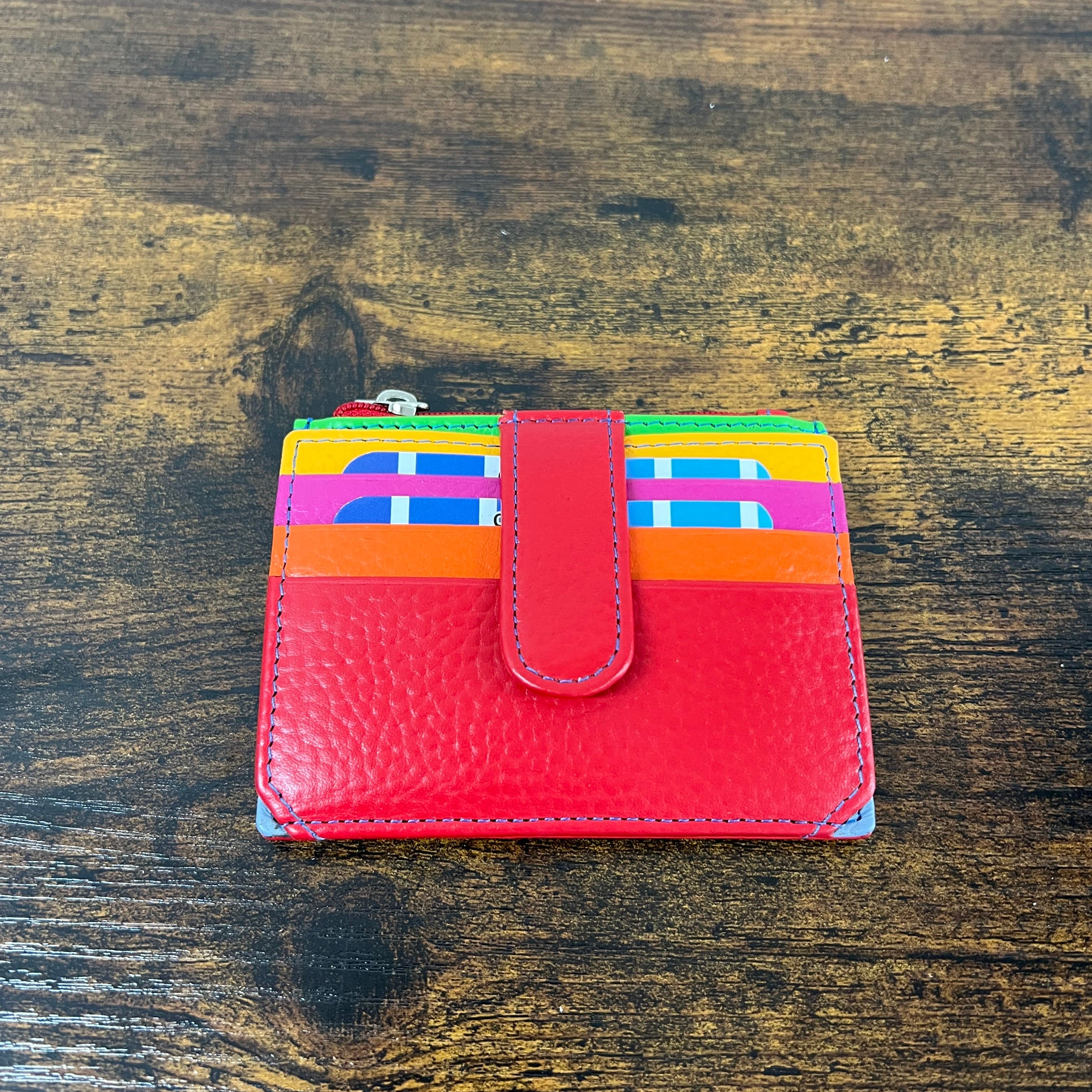 Red unisex card holder
