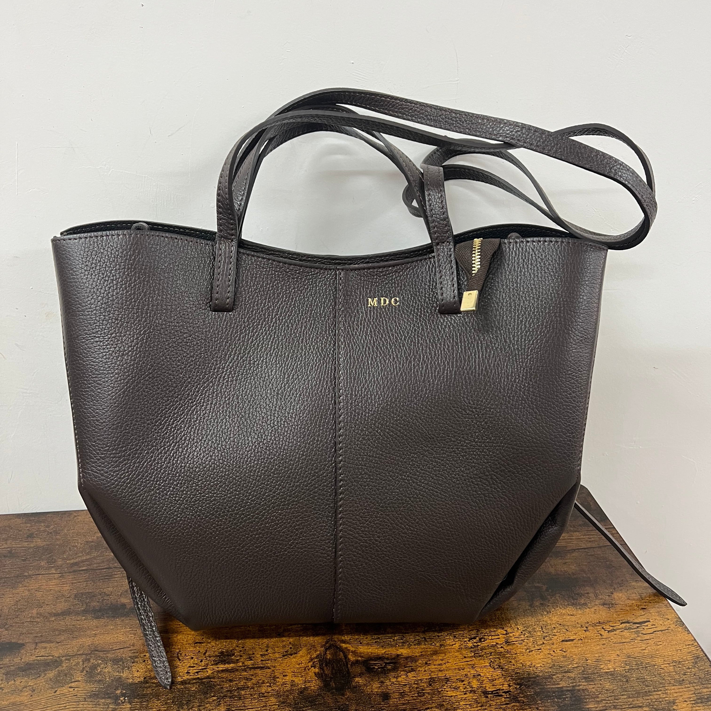 Lili shopper bag with dark brown head