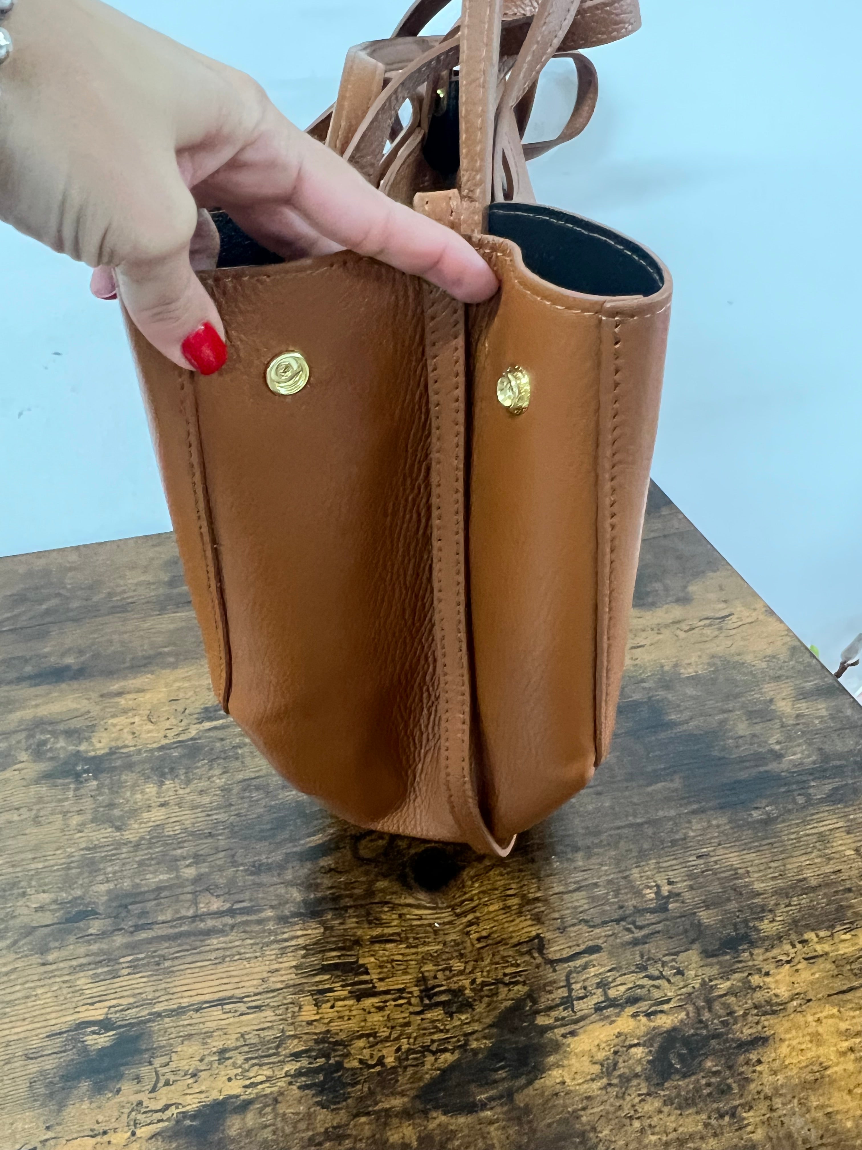 Shopper lili z over cuoio scuro