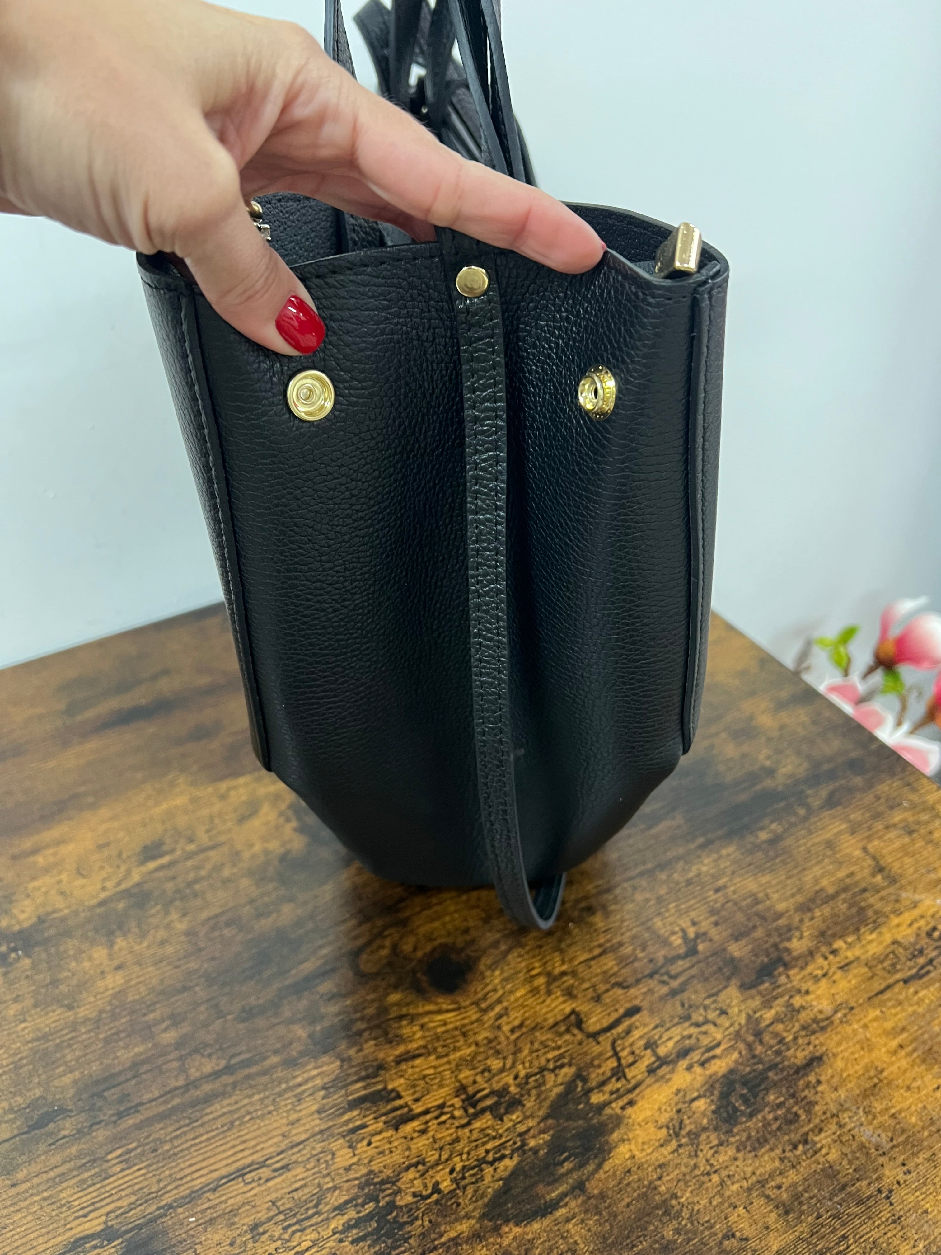 Black Lili shopper with all-over print
