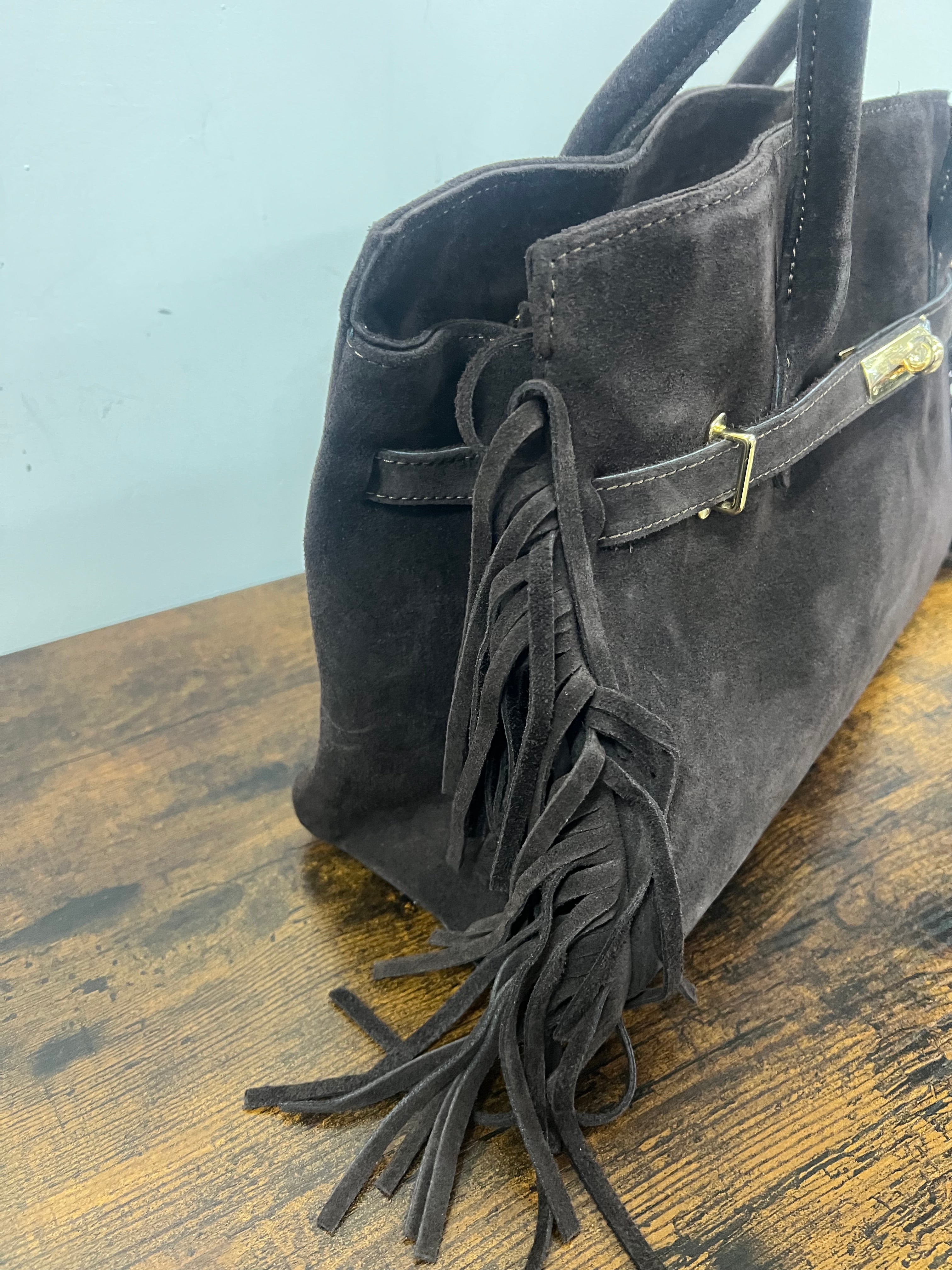 Shopper horse suede testa di moro