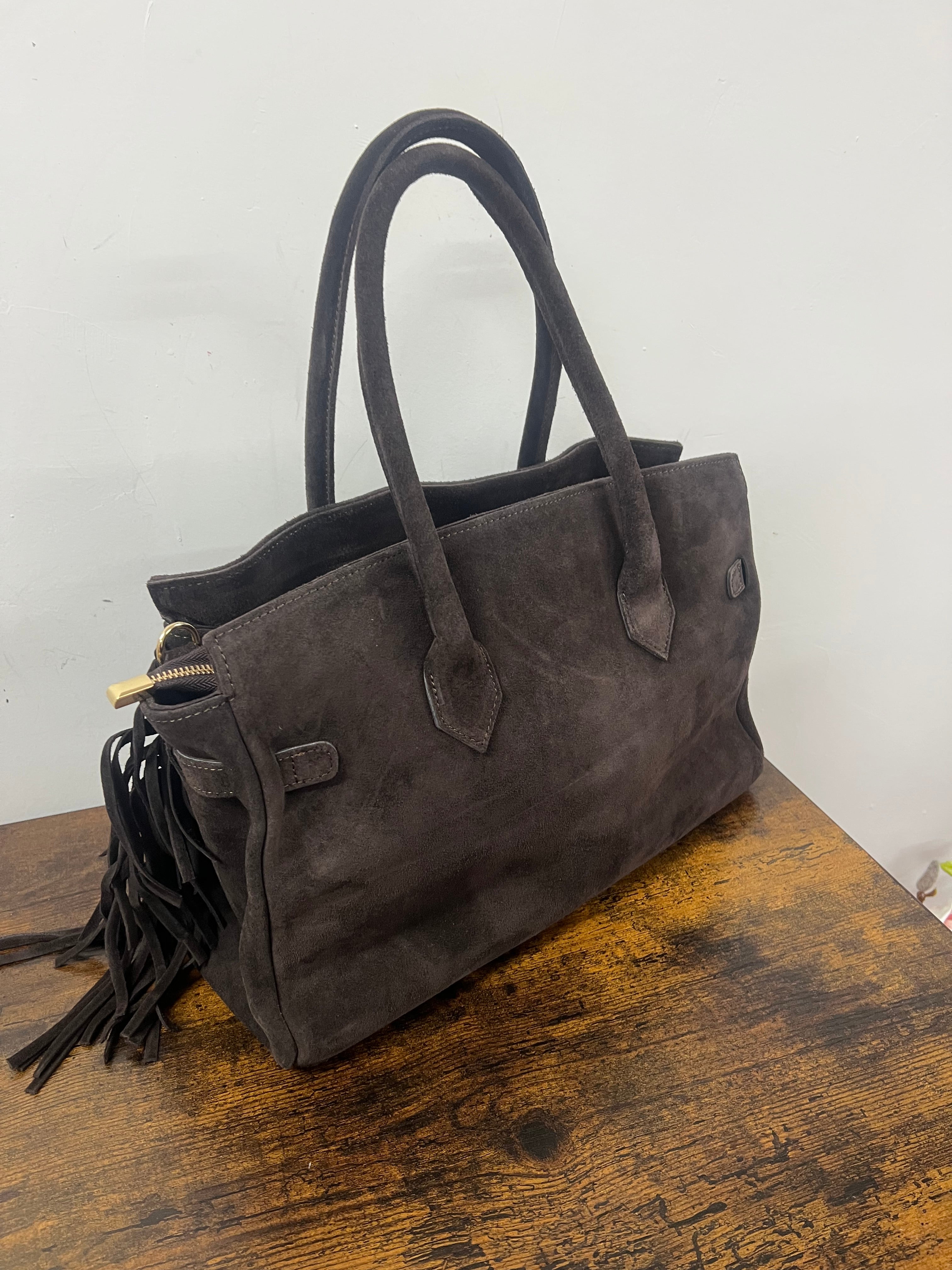 Shopper horse suede testa di moro