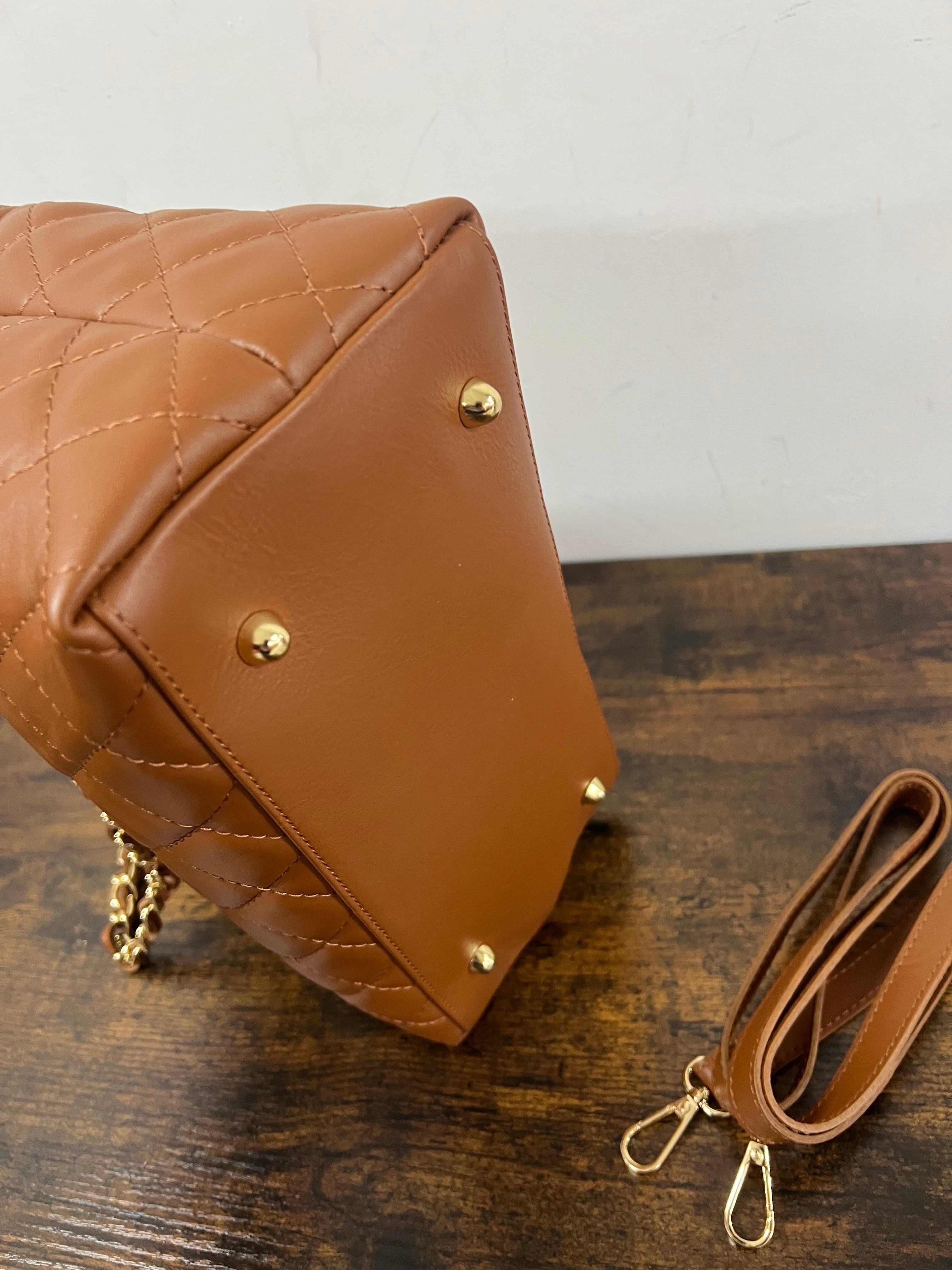 Lively leather midi
